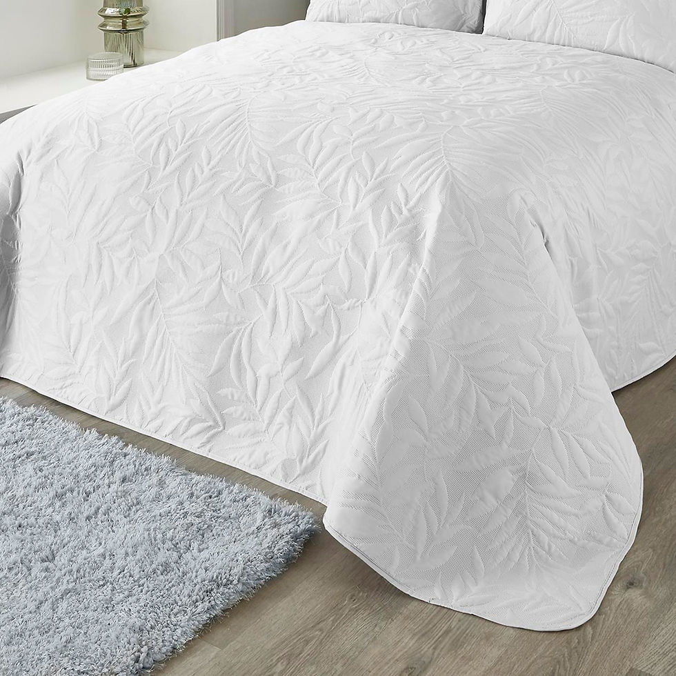 Serene - Luana - Bedspread - White - 200 x 230cm