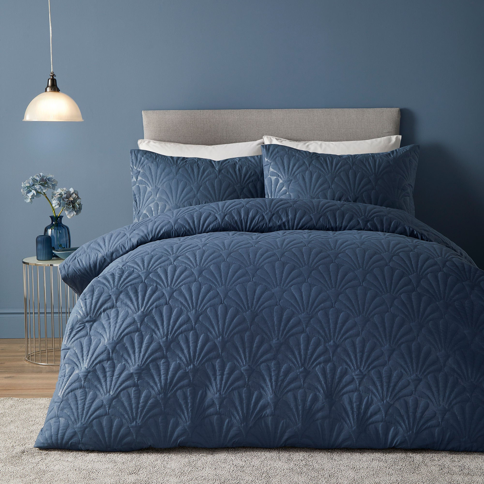 Serene - Cavali - Duvet Cover Set - Dark Blue - Single