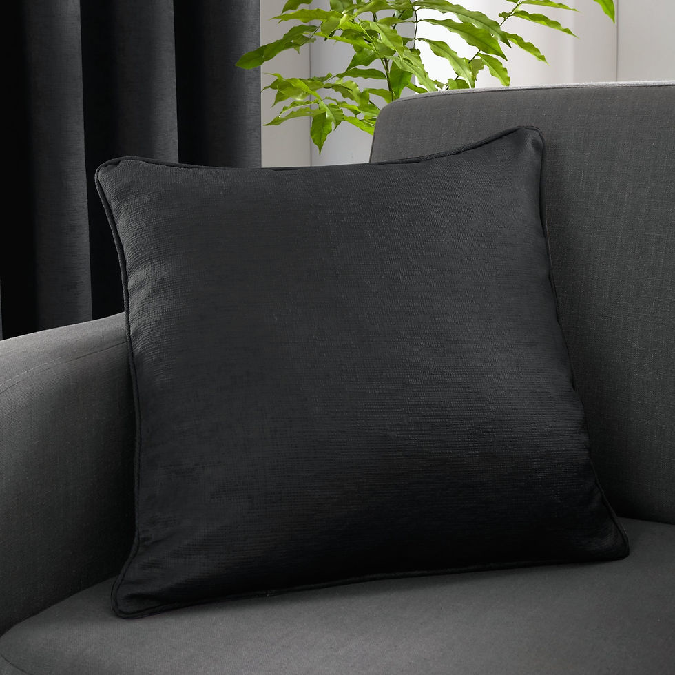 Fusion - Strata - Filled Cushion - Black - 43x43cm