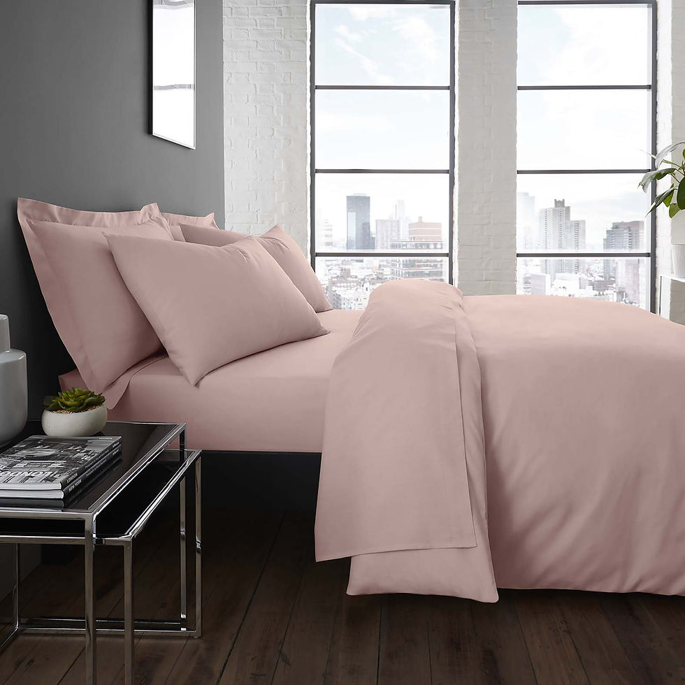 Serene - Plain Dyed - Fitted Bed Sheet - Blush - Single