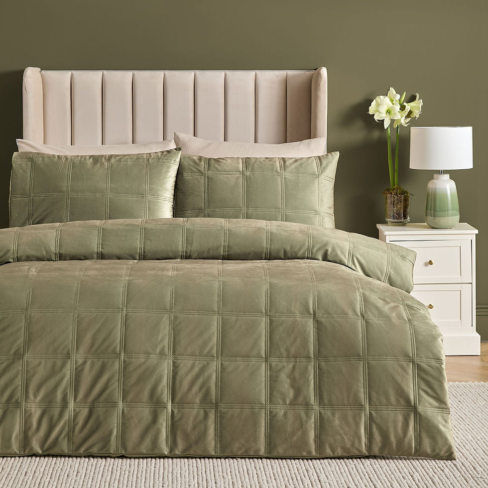 Soiree - Brighton Square - Duvet Cover Set - Green