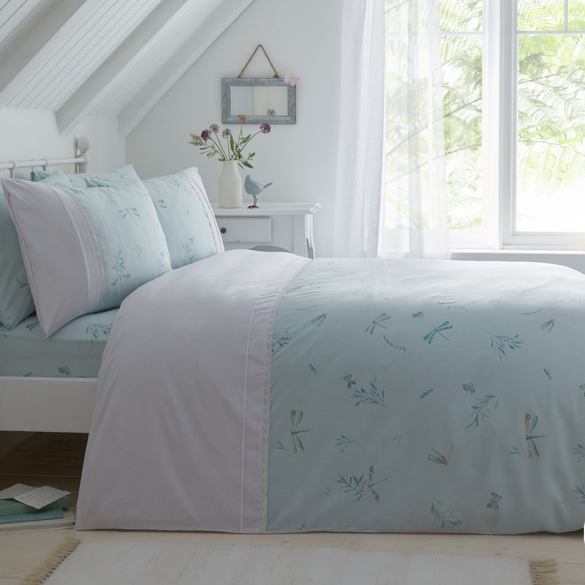 Dreams & Drapes - Fifi - Duvet Cover Set - Duck Egg - Double