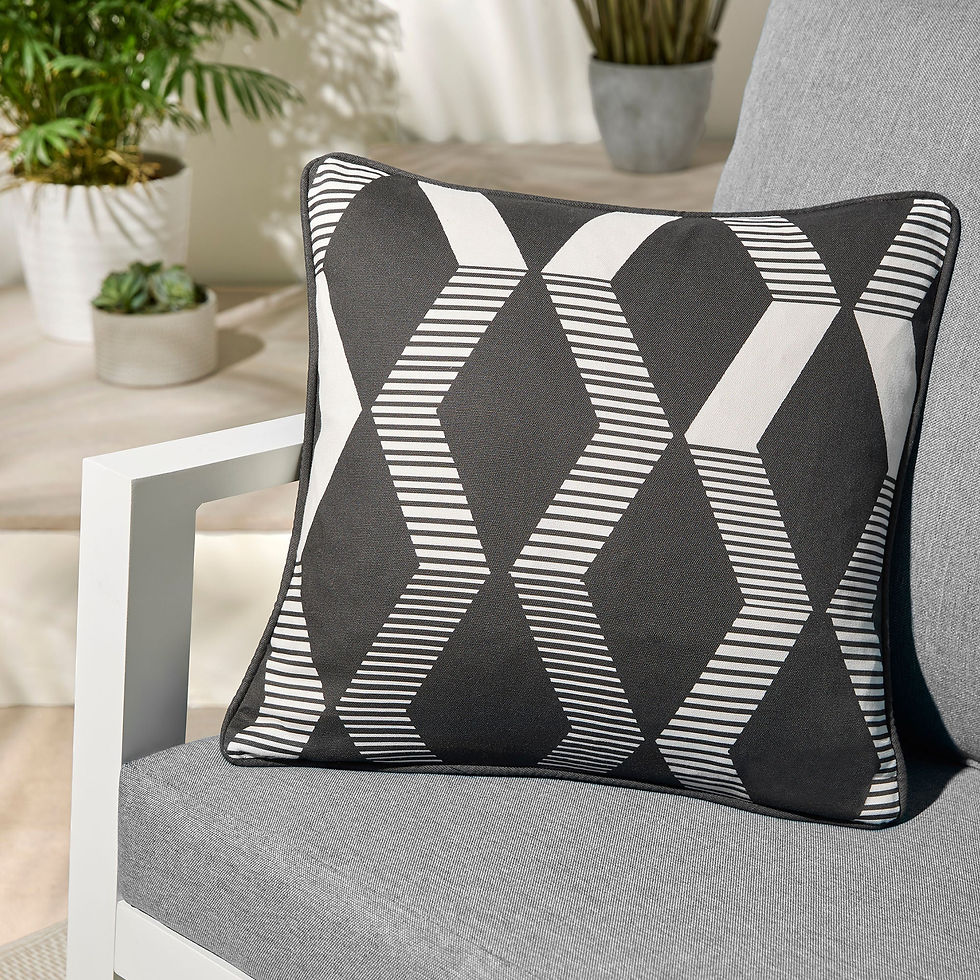 Fusion - Rico - Cushion Cover - Black - 43x43cm