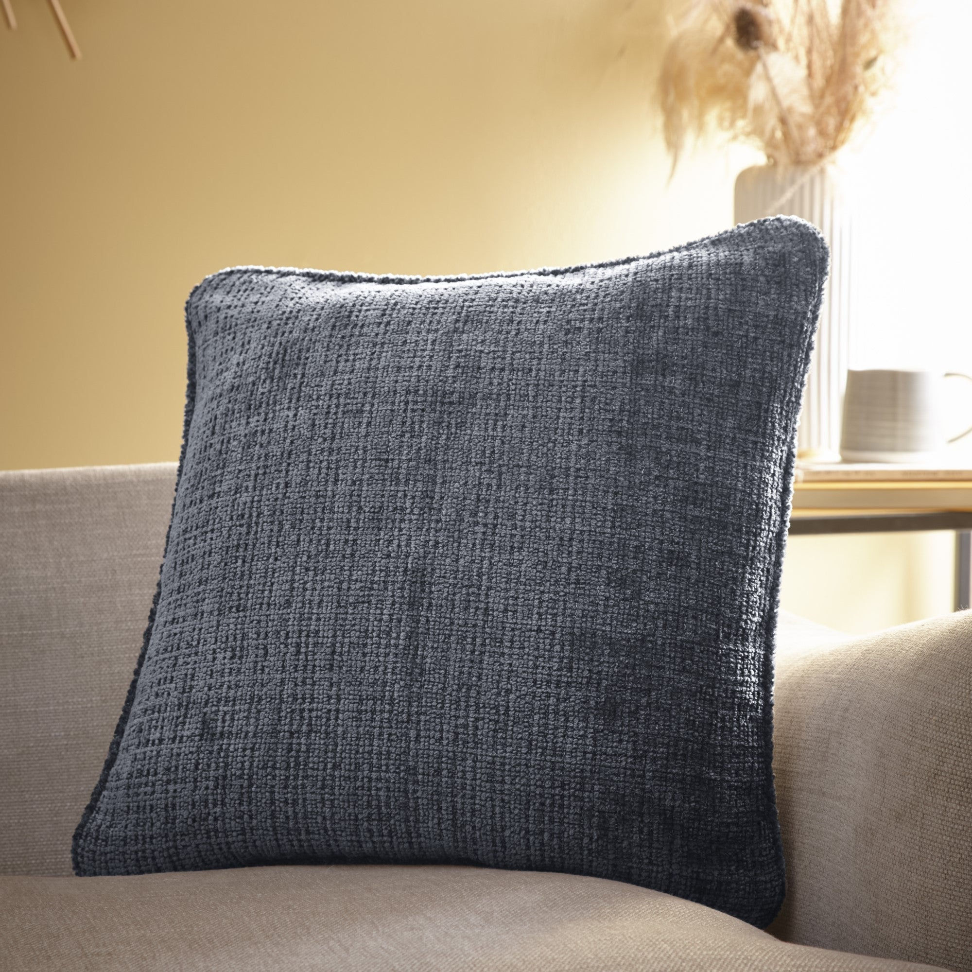 Appletree - Alba - Filled Cushion - Charcoal - 43x43cm