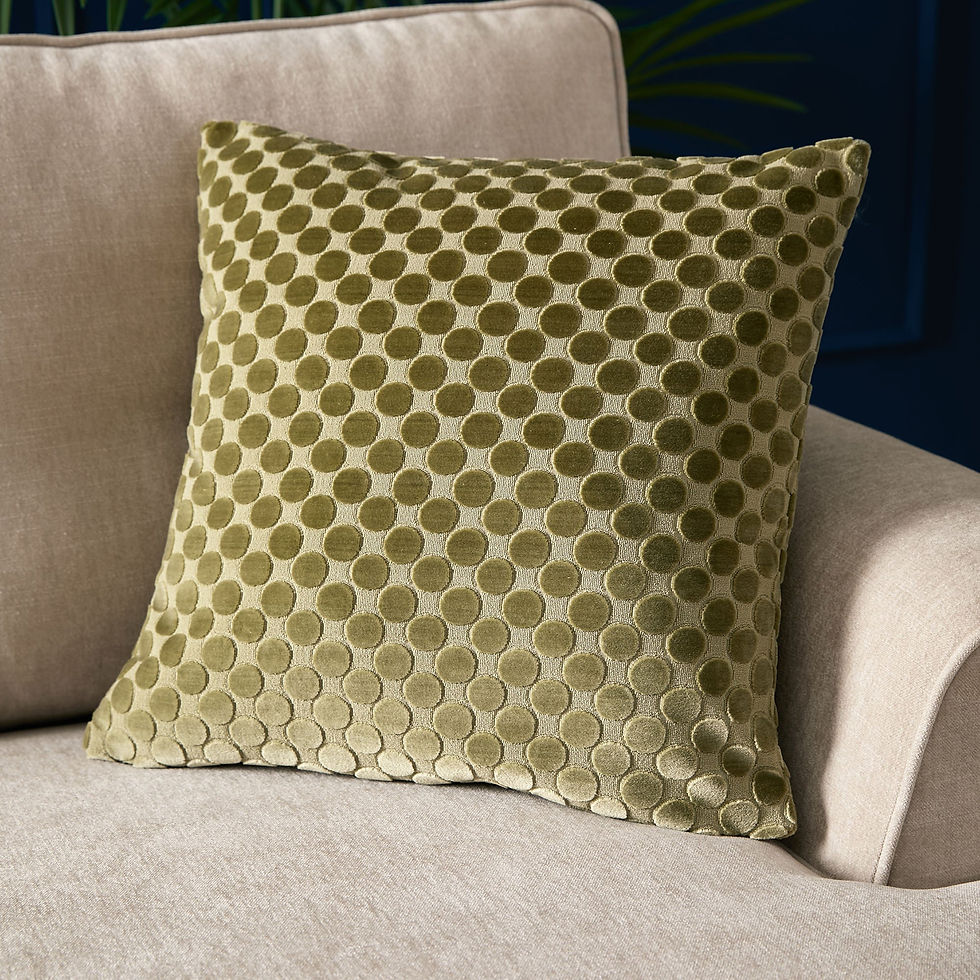 Soiree - Velvet Spot - Cushion Cover - Green - 43x43cm