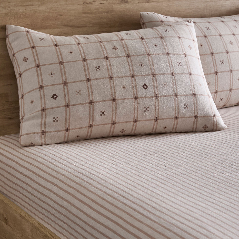 Dreams & Drapes - Cottage Stripe - Fitted Bed Sheet - Natural - Super-King