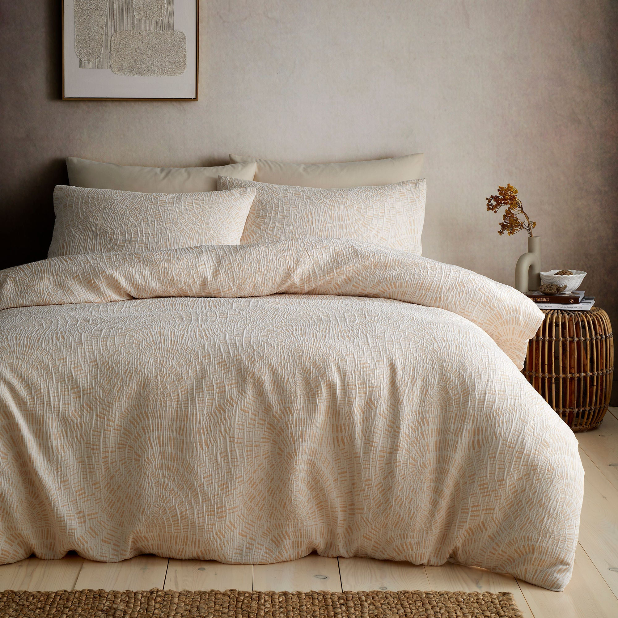 Appletree - Fossil Jacquard - Duvet Cover Set - Natural