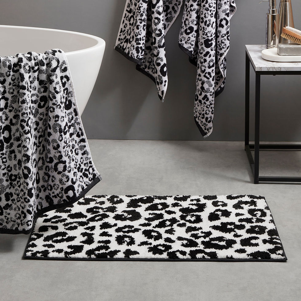 Fusion - Animal Bathmat - Bath Mats - Black - 50x80 cm