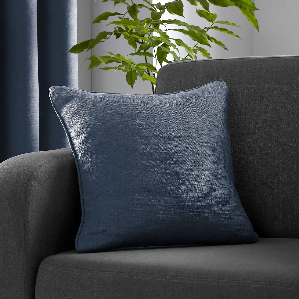Fusion - Strata - Filled Cushion - Navy - 43x43cm
