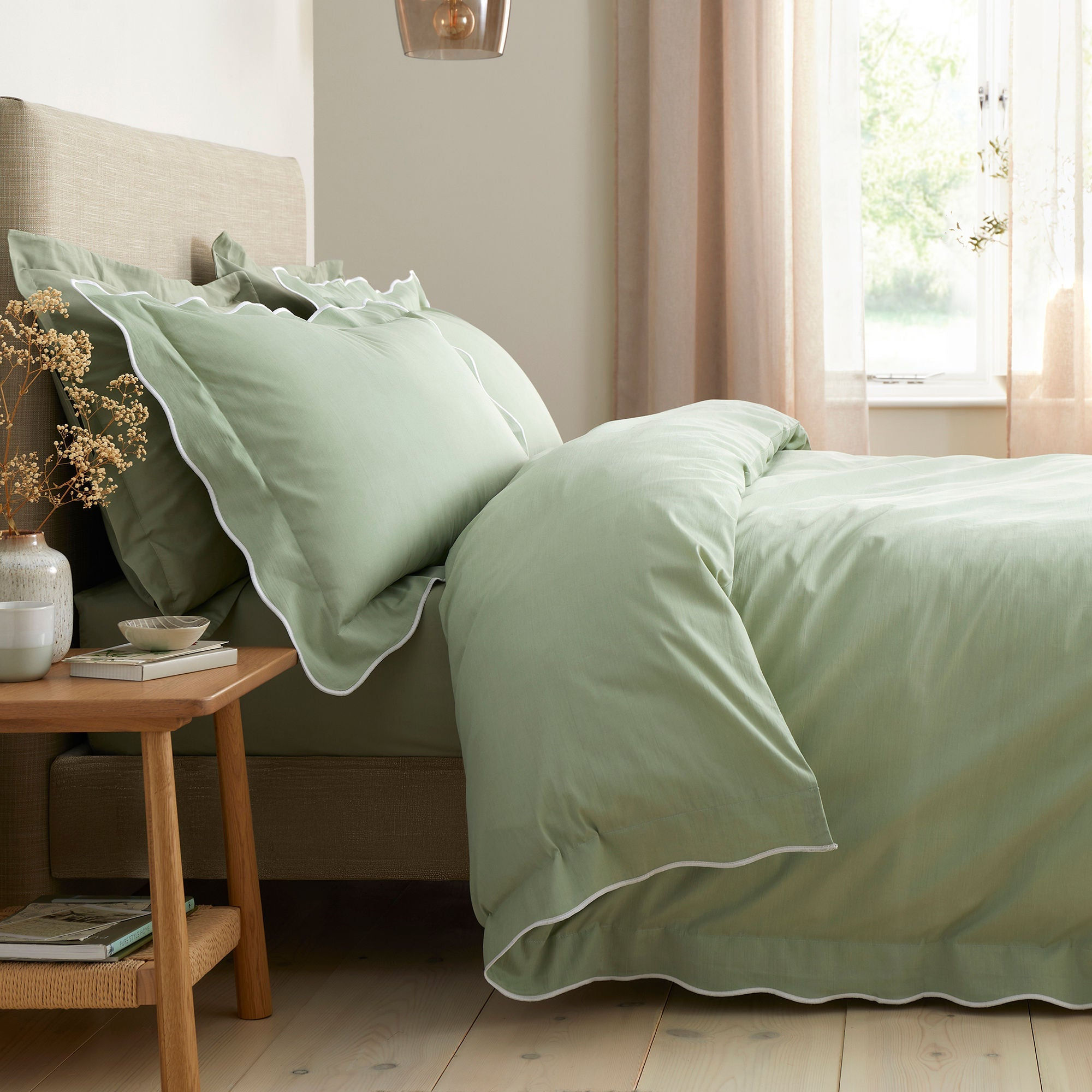 Appletree - Scallop Edge - Duvet Cover Set - Green