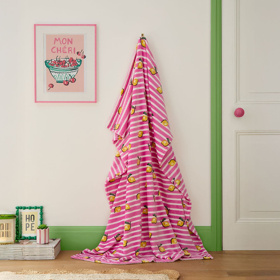 Fusion - Summer Fruits - Throw - Pink - 120x150cm