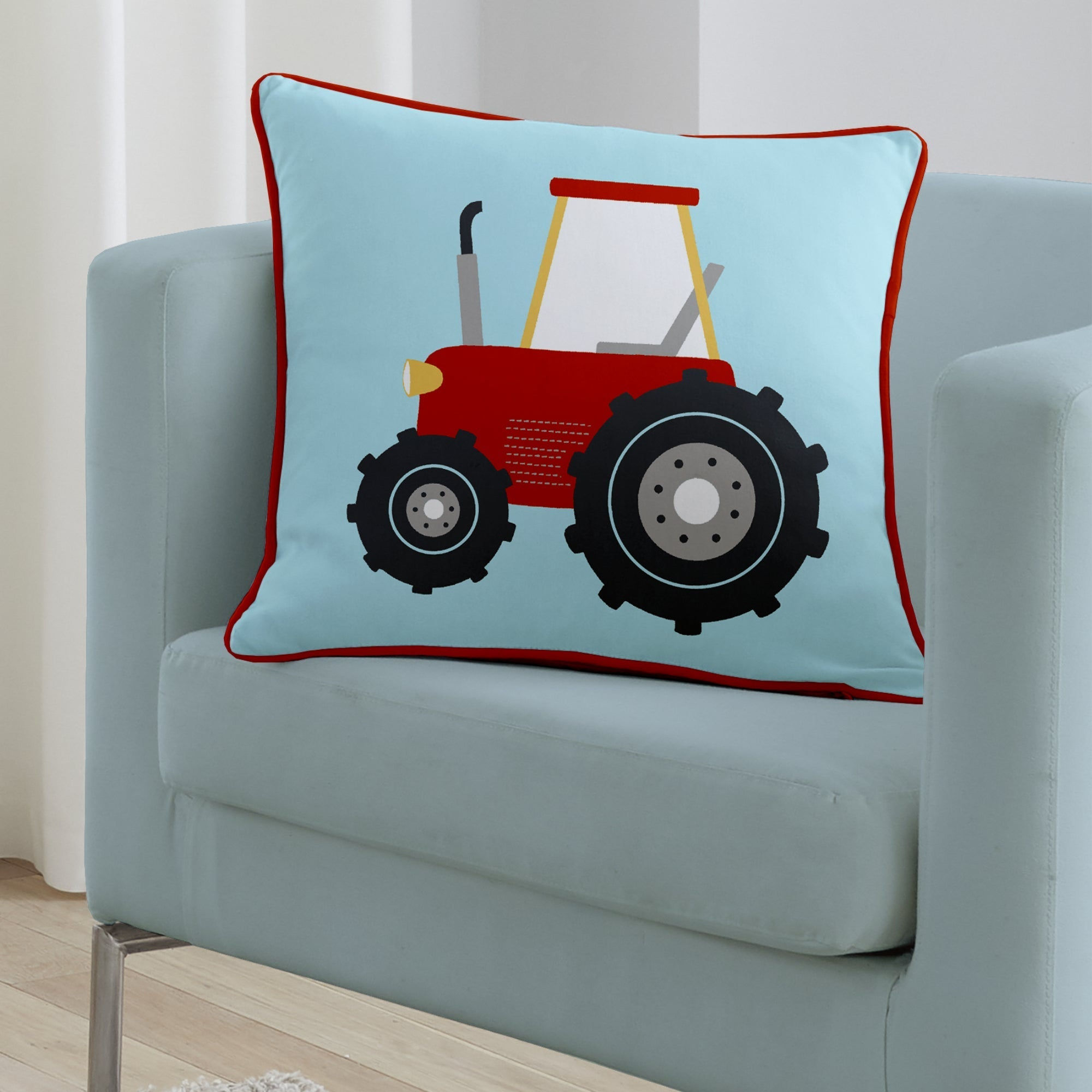 Bedlam - Farmyard Friends - Filled Cushion - Blue - 43x43cm