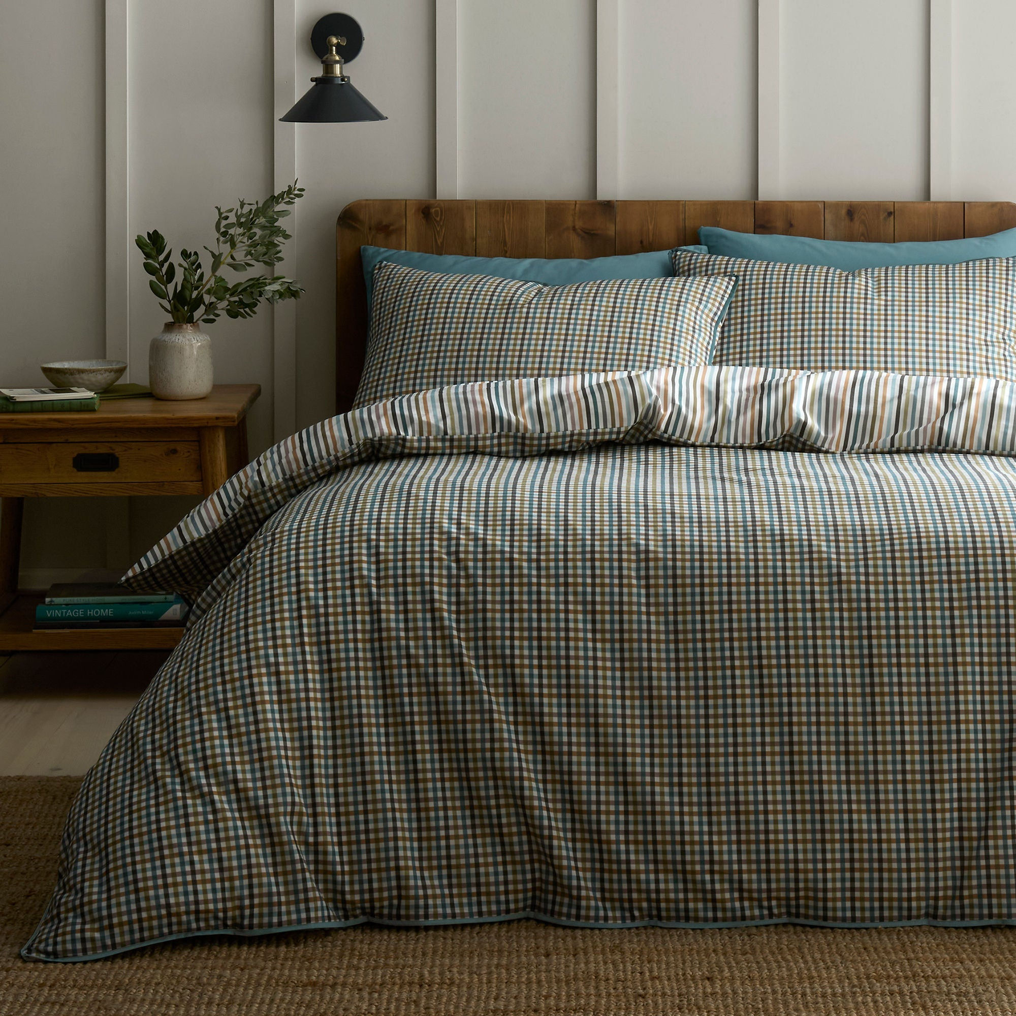 Appletree - Micro Check - Duvet Cover Set - Green