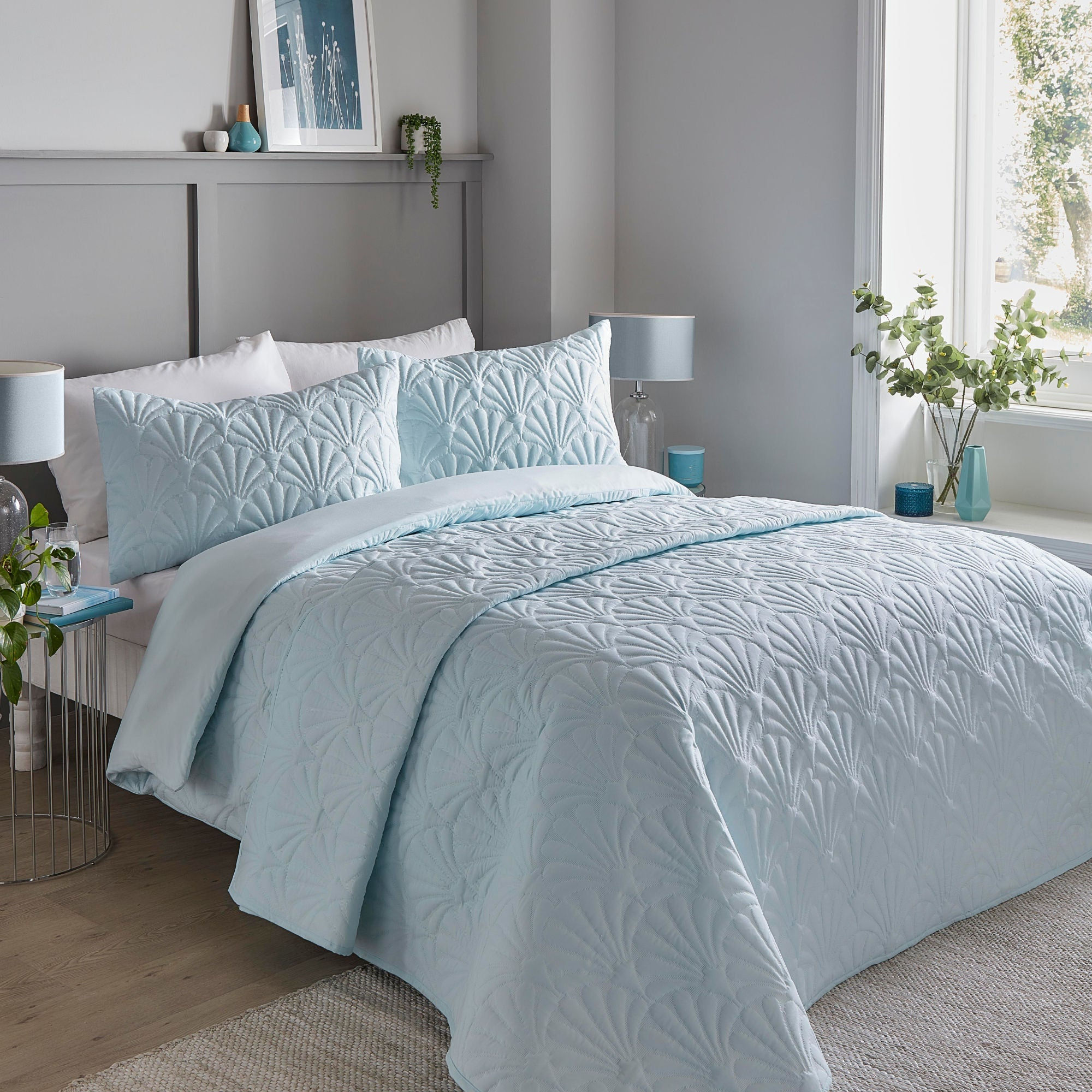 Serene - Cavali - Duvet Cover Set - Duck Egg - Double