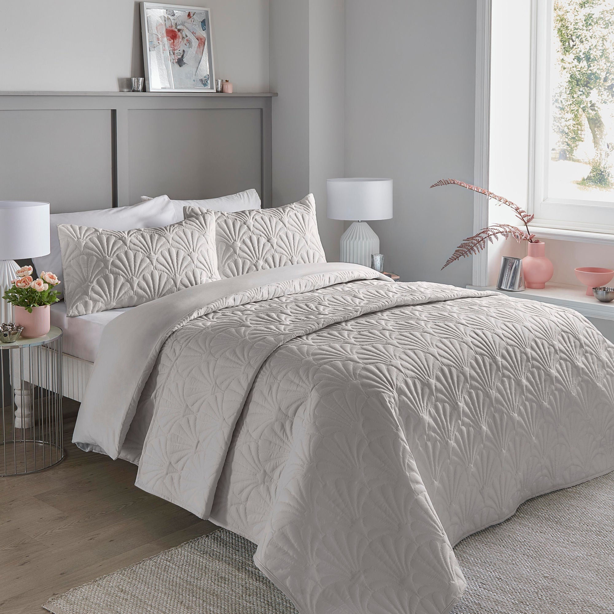 Serene - Cavali - Duvet Cover Set - Silver - Double