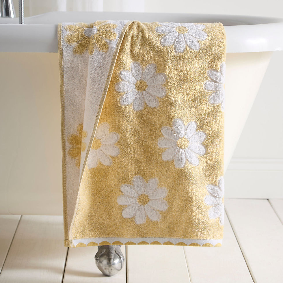 D & D - Daisy Floral - Bath Sheets - Ochre - 90x150 cm