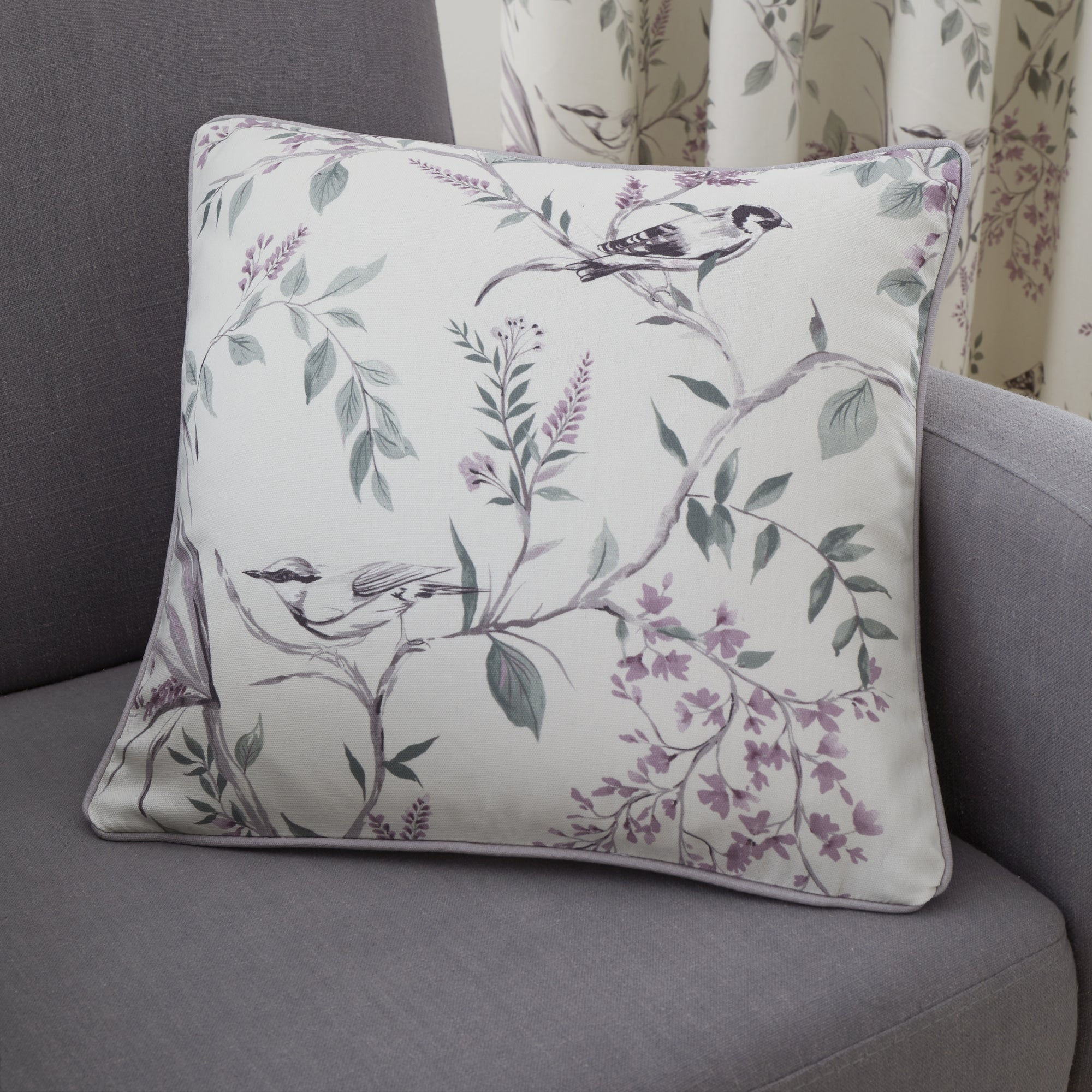 Dreams & Drapes - Jazmine - Cushion Cover - Heather - 43x43cm