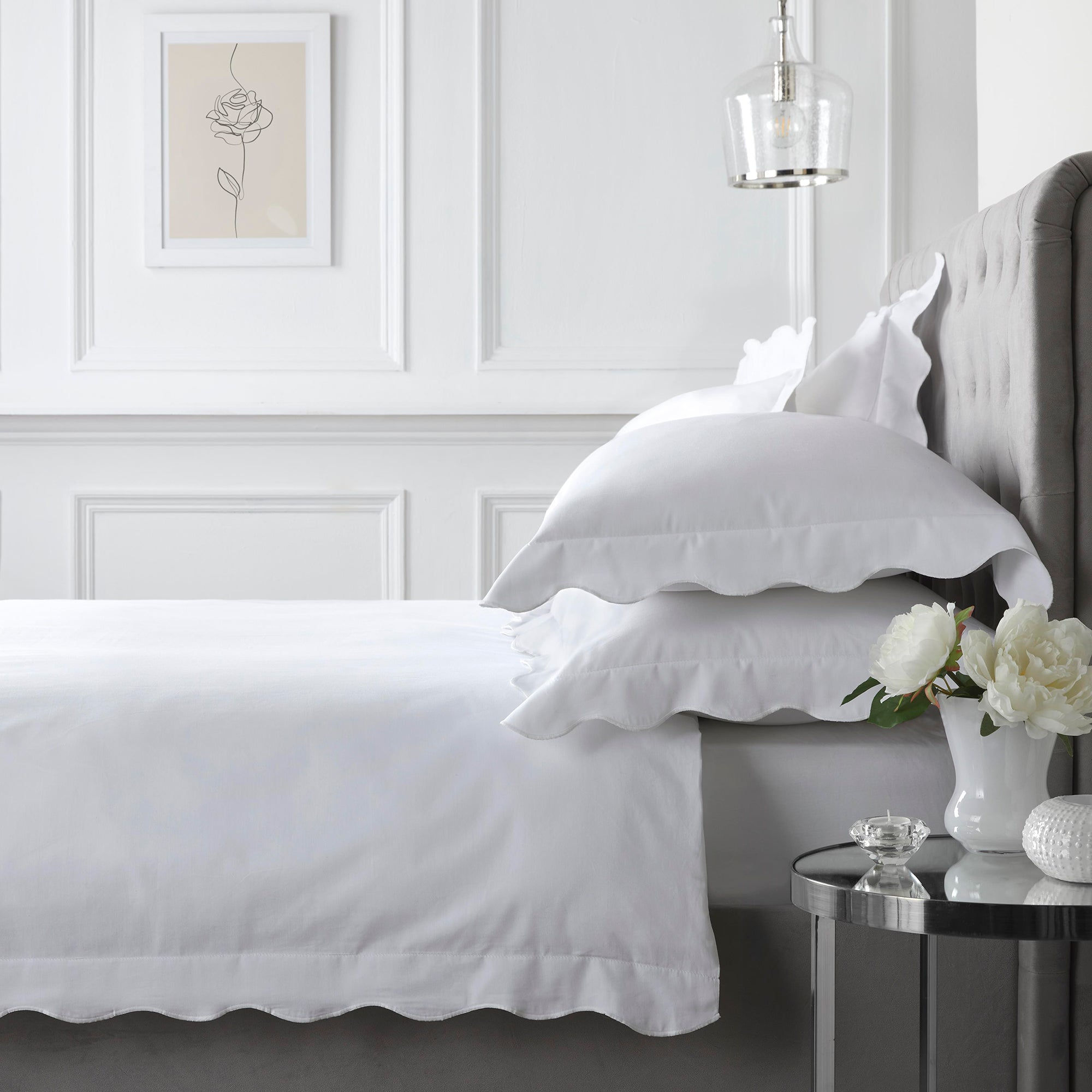 Appletree - Scallop Edge - Duvet Cover Set - White
