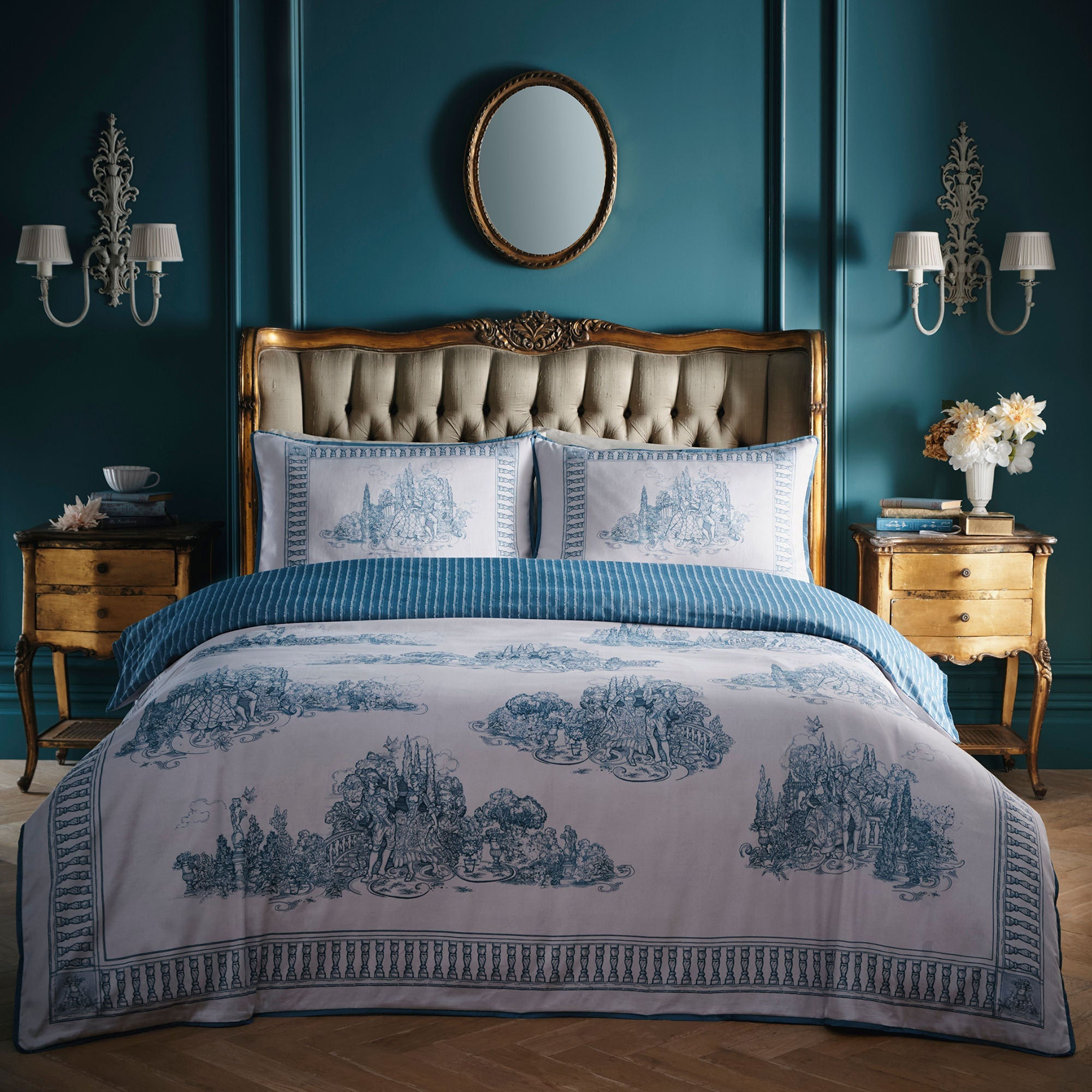 Laurence Llewelyn-Bowen - Tuscan Toile - Duvet Cover Set - Blue