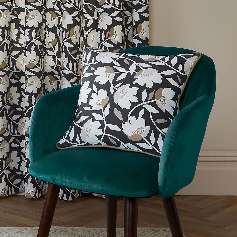 Fusion - Luna - Filled Cushion - Black - 43x43cm