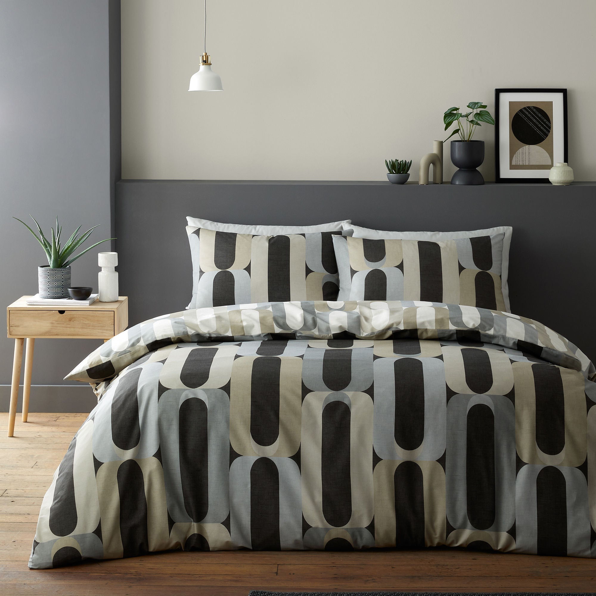 Fusion - Orea - Duvet Cover Set - Charcoal