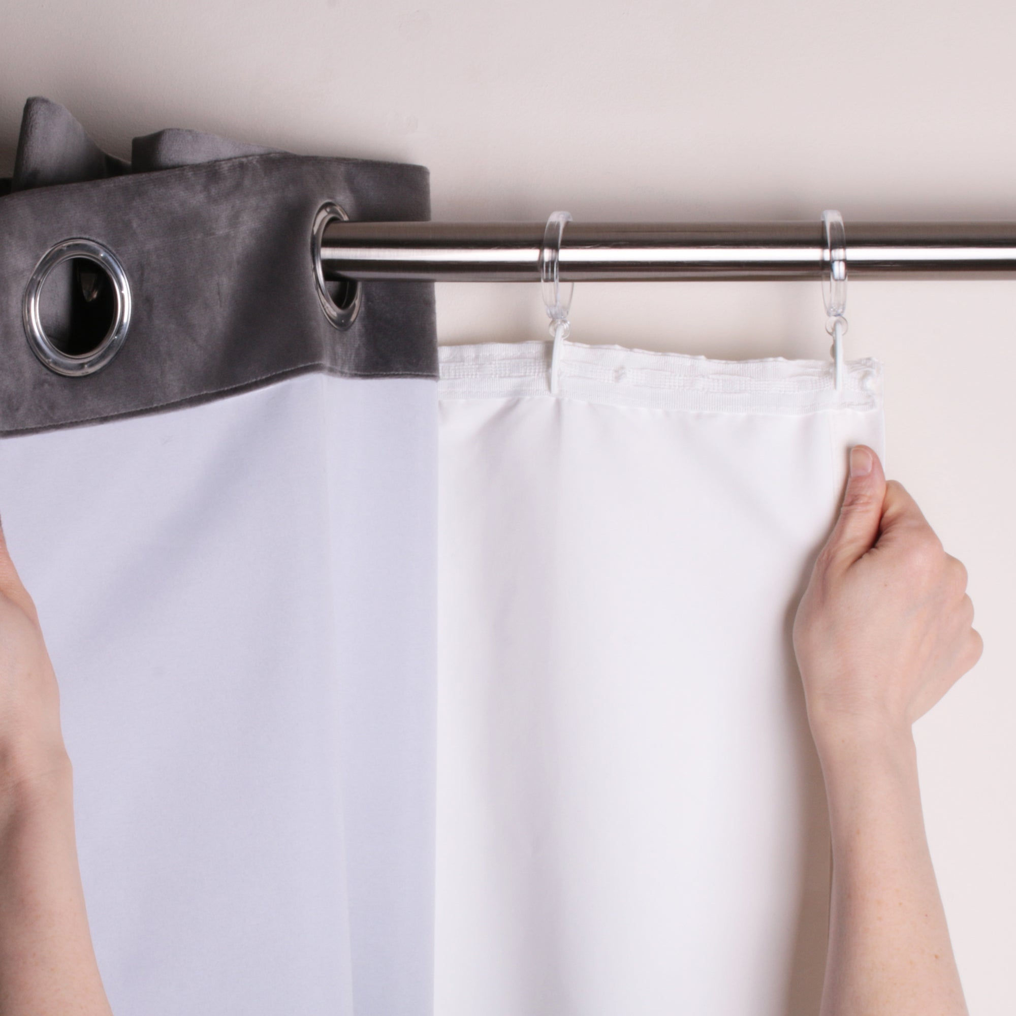 Fusion - Eyelet Blackout Lining - White - 90" Width x 54" Drop (229 x 137cm)