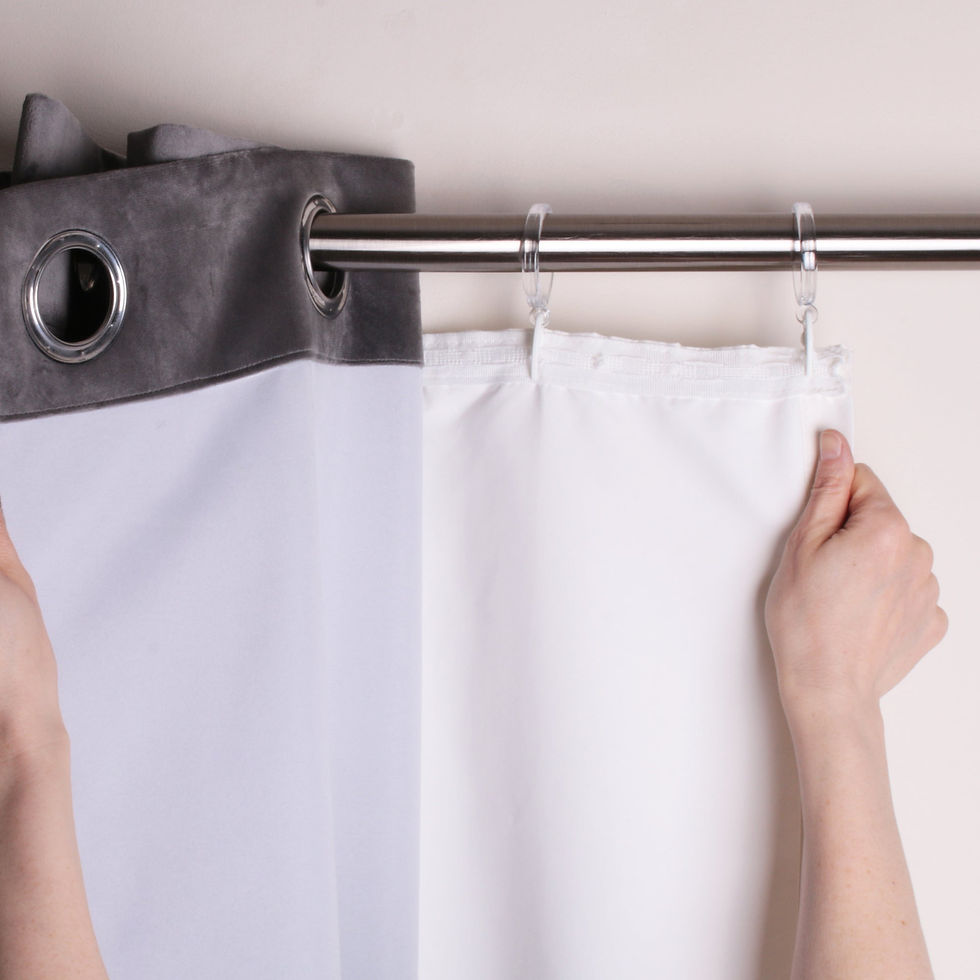 Fusion - Eyelet Blackout Lining - White - 90" Width x 54" Drop (229 x 137cm)