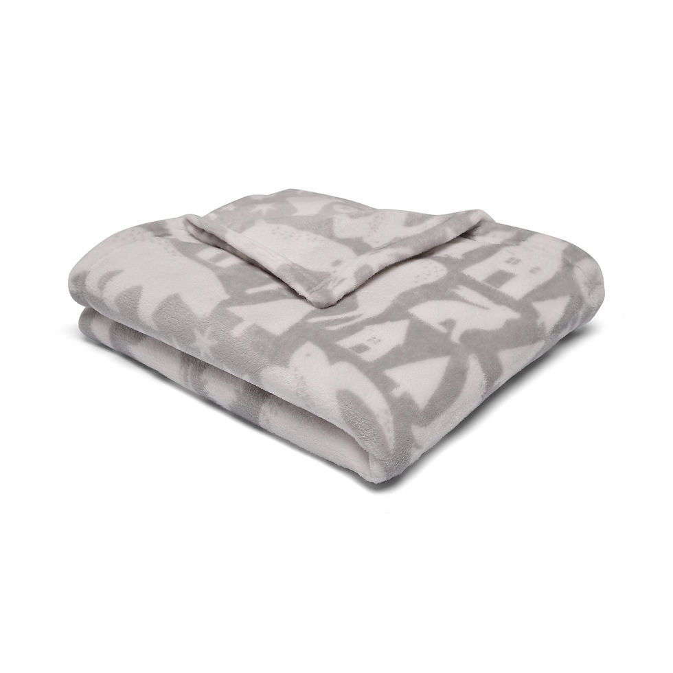Fusion - Scandi Animals - Throw - Grey - 120x150cm