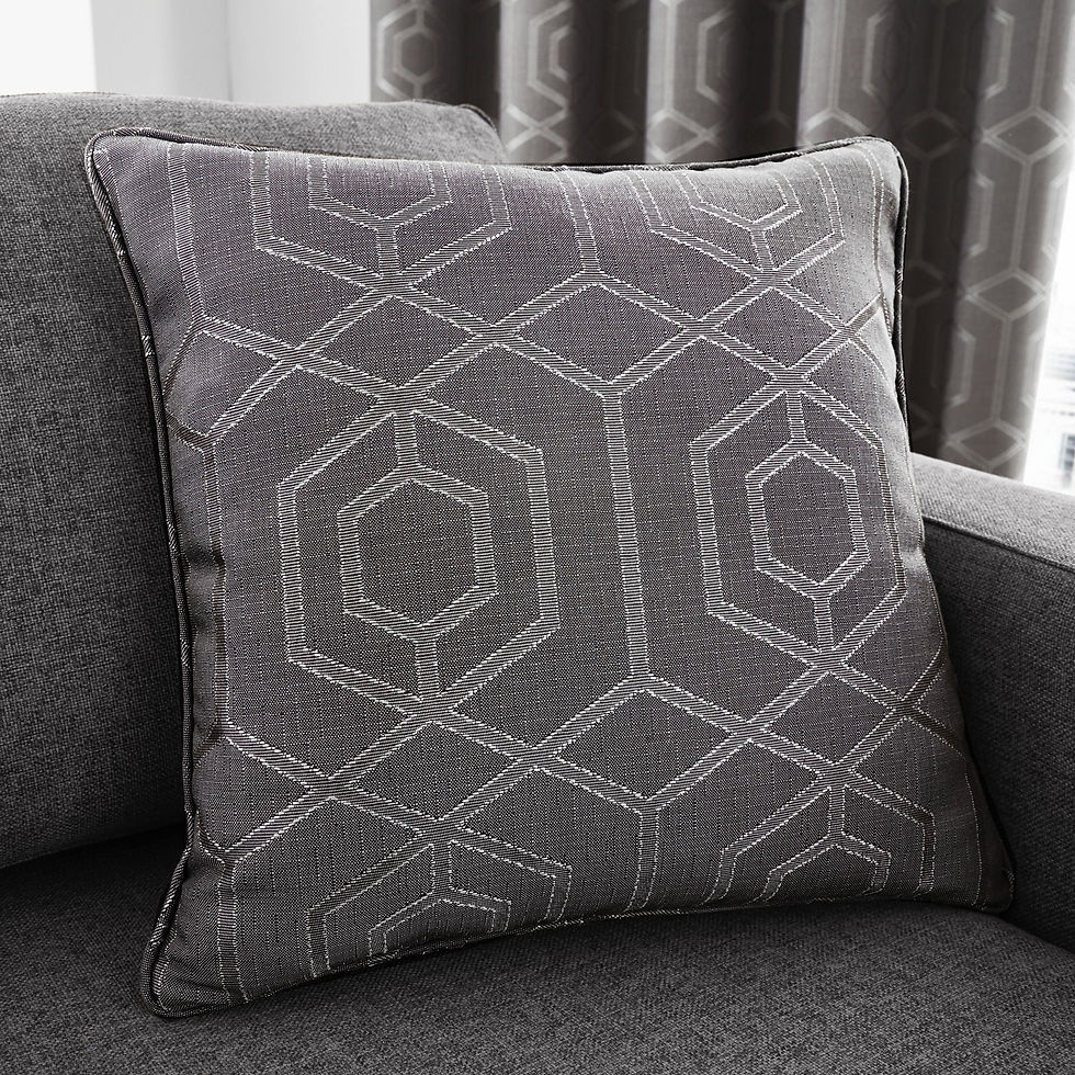Curtina - Camberwell - Filled Cushion - Graphite - 43x43cm