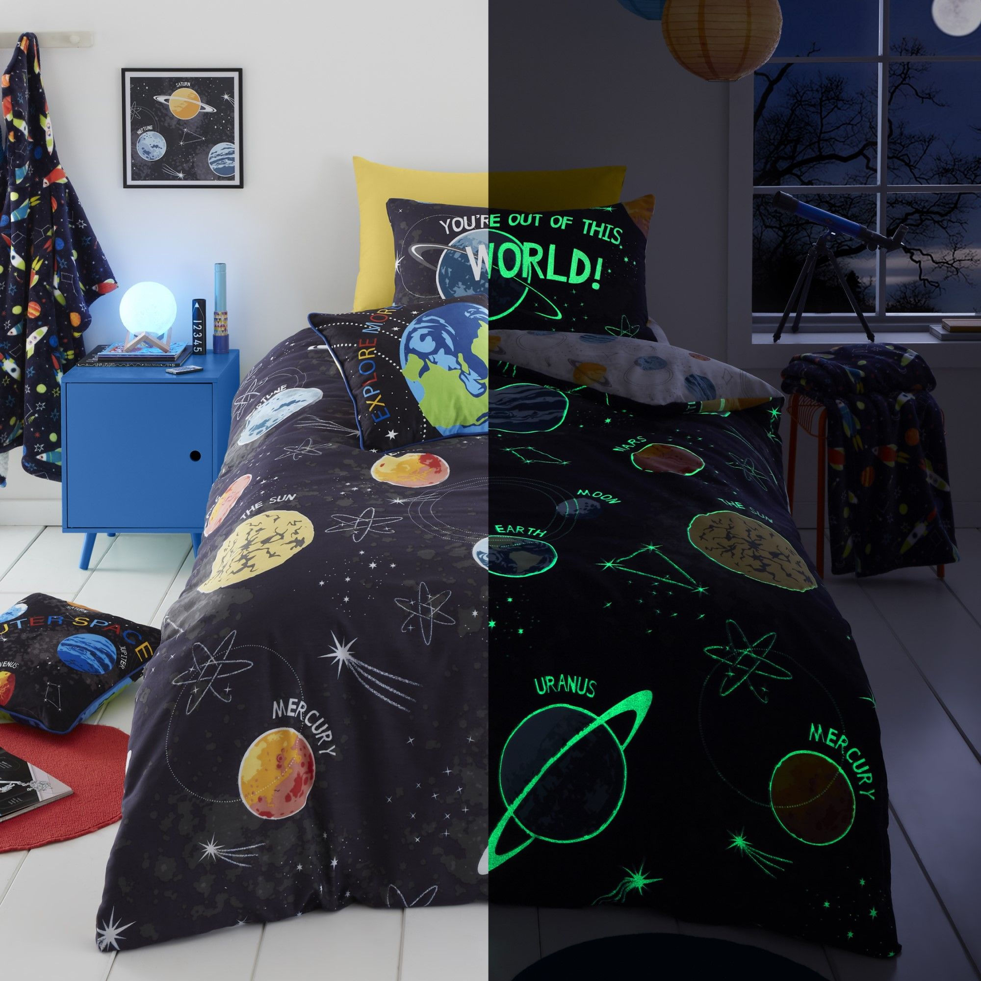 Bedlam - Outer Space - Duvet Cover Set - Black