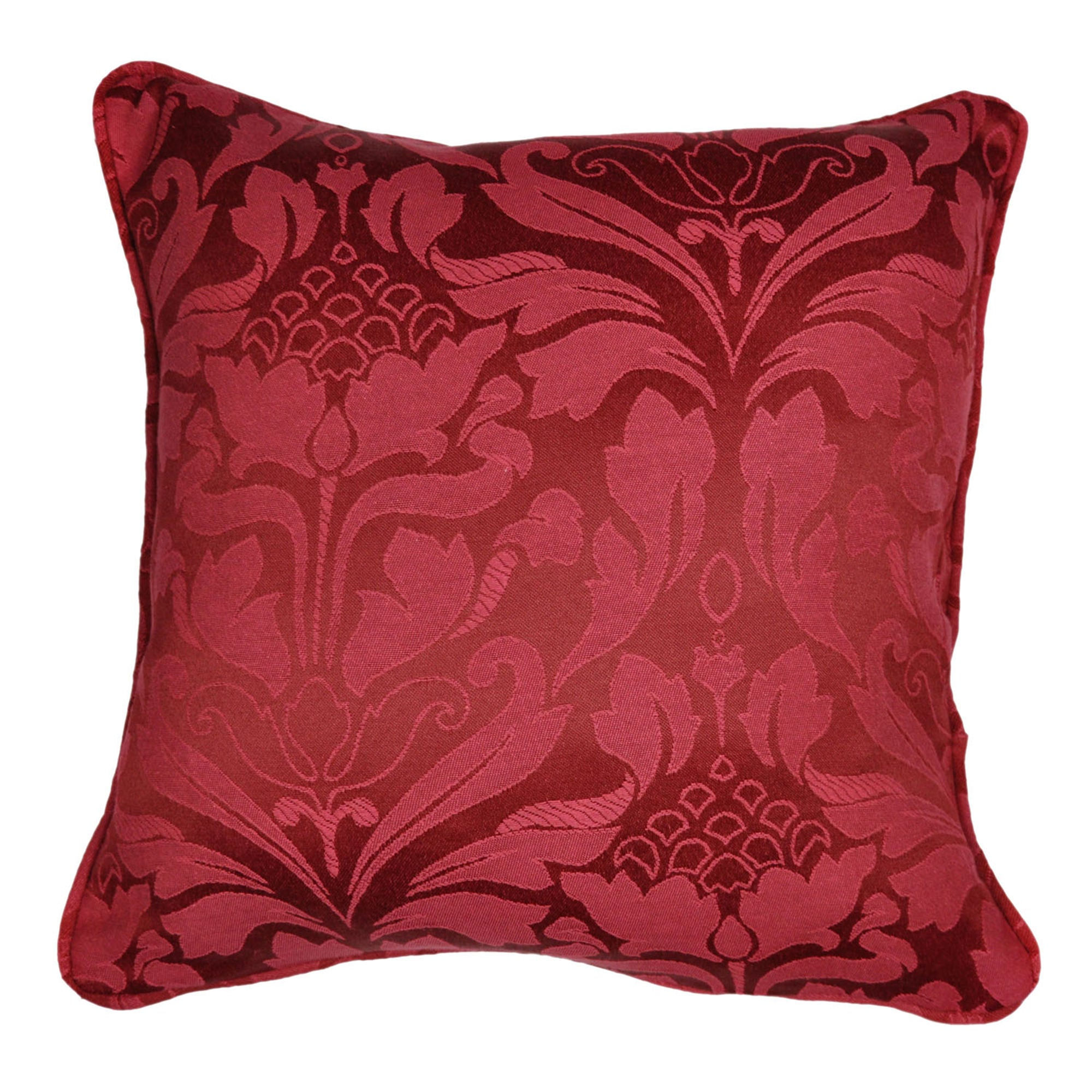 Dreams & Drapes - Eastbourne - Filled Cushion - Burgundy - 43x43cm