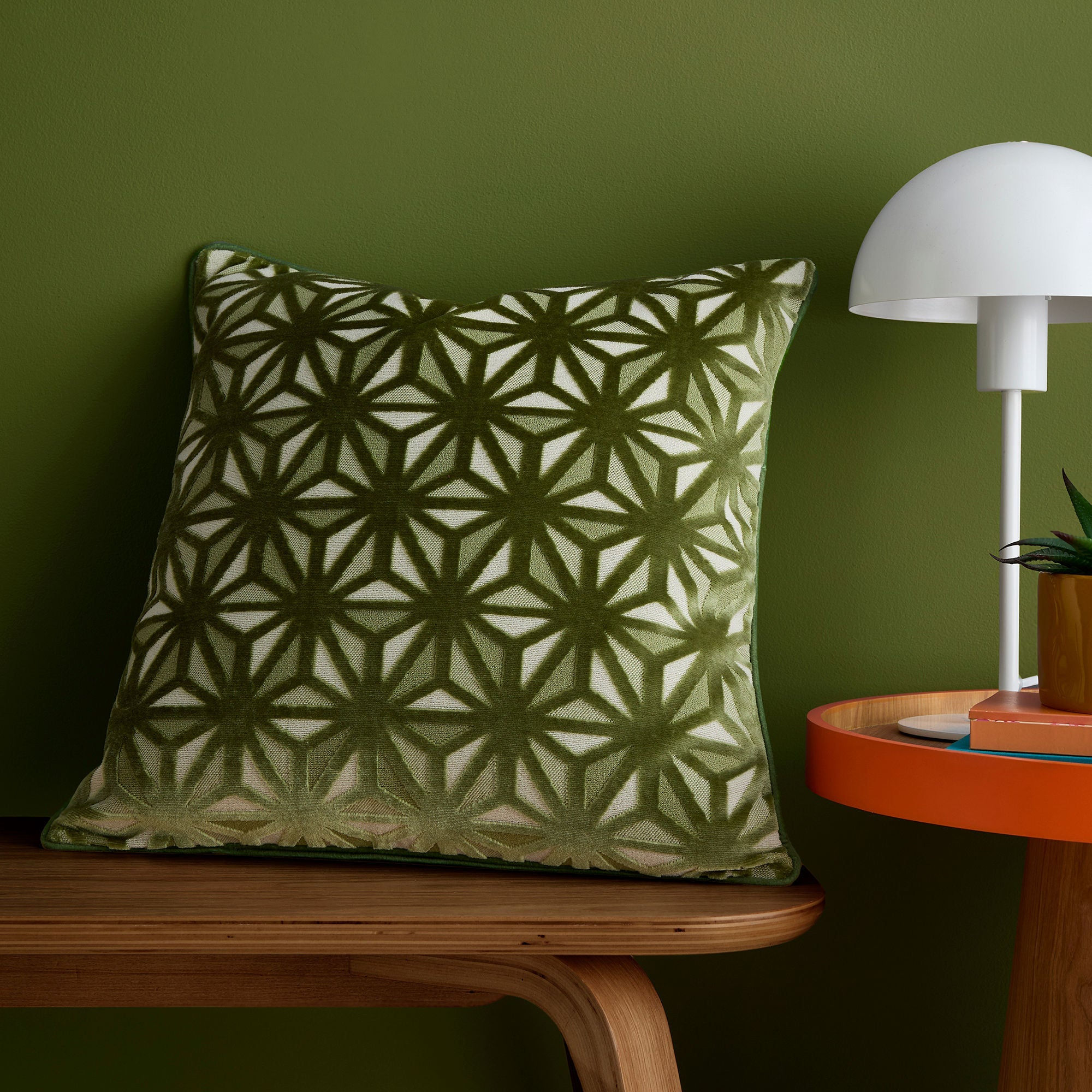 Appletree - Star Geo - Cushion Cover - Green - 43x43cm