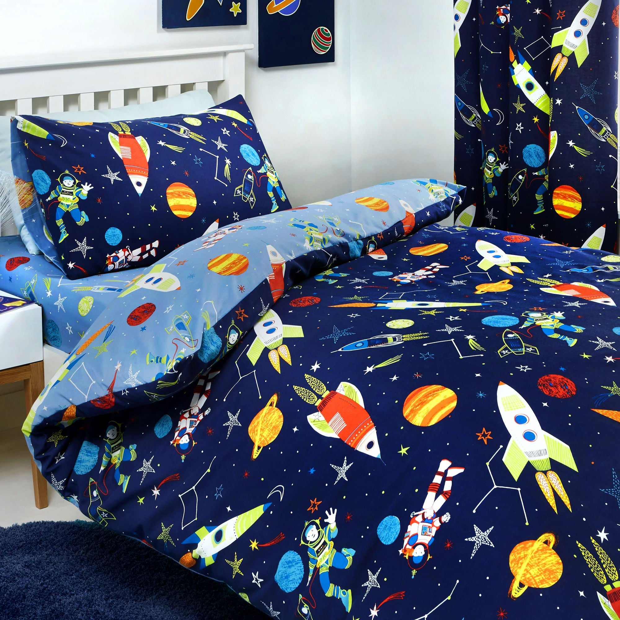 Bedlam - Supersonic - Duvet Cover Set - Blue - Double