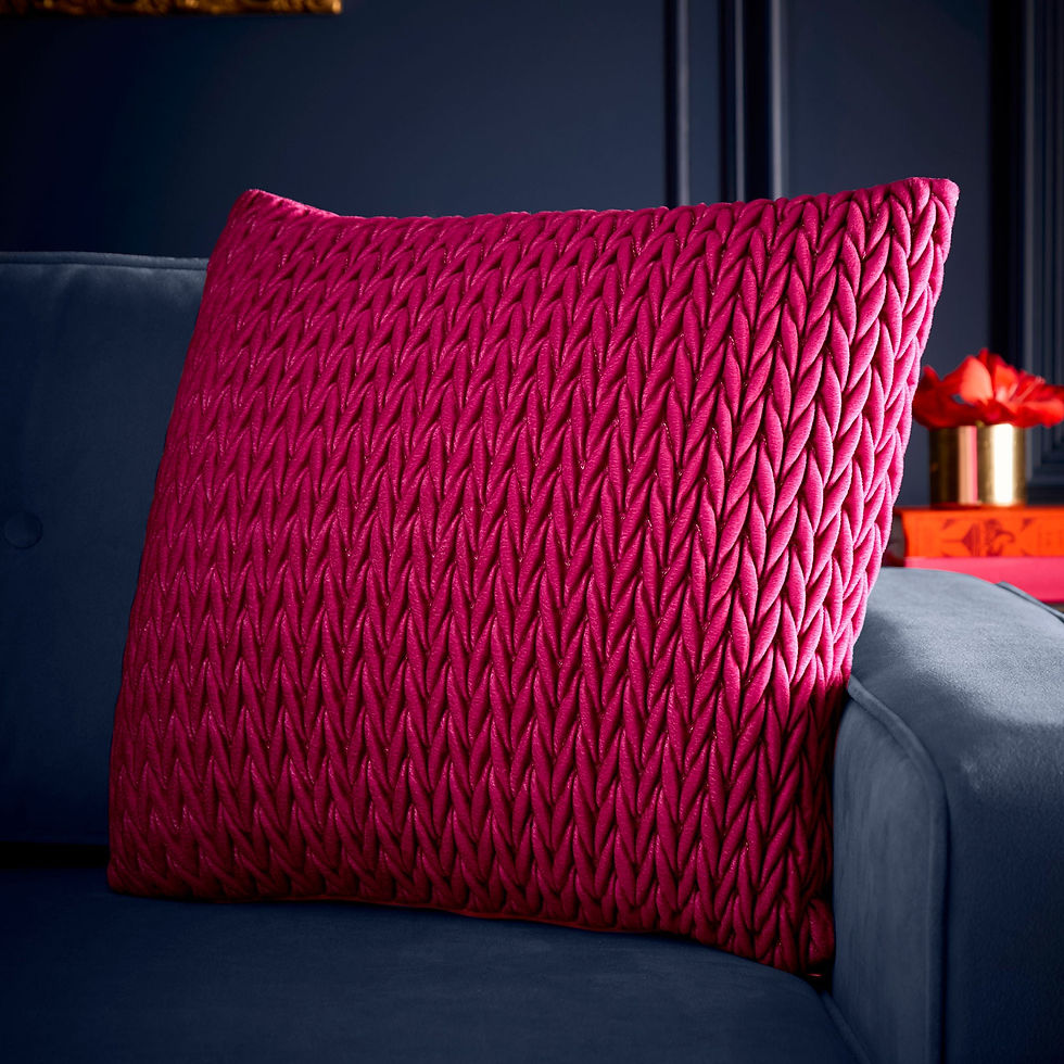 Laurence Llewelyn-Bowen - Amory - Filled Cushion - Fuchsia - 43x43cm