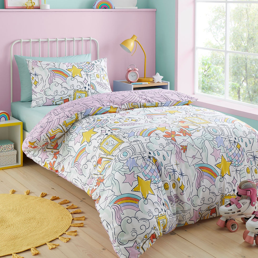 Bedlam - Doodle Hobby - Duvet Cover Set - Multi - Single
