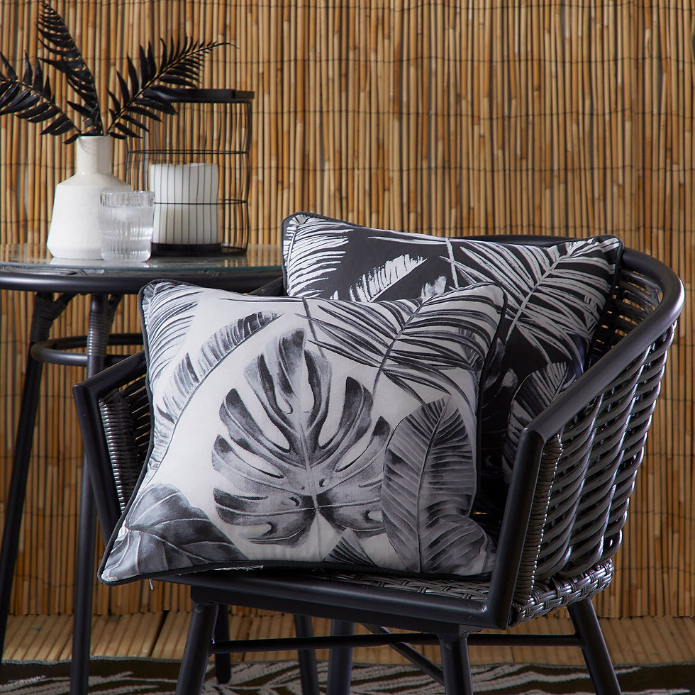 Dreams & Drapes - Tahiti Outdoor - Cushion Cover - Silver - 43x43cm