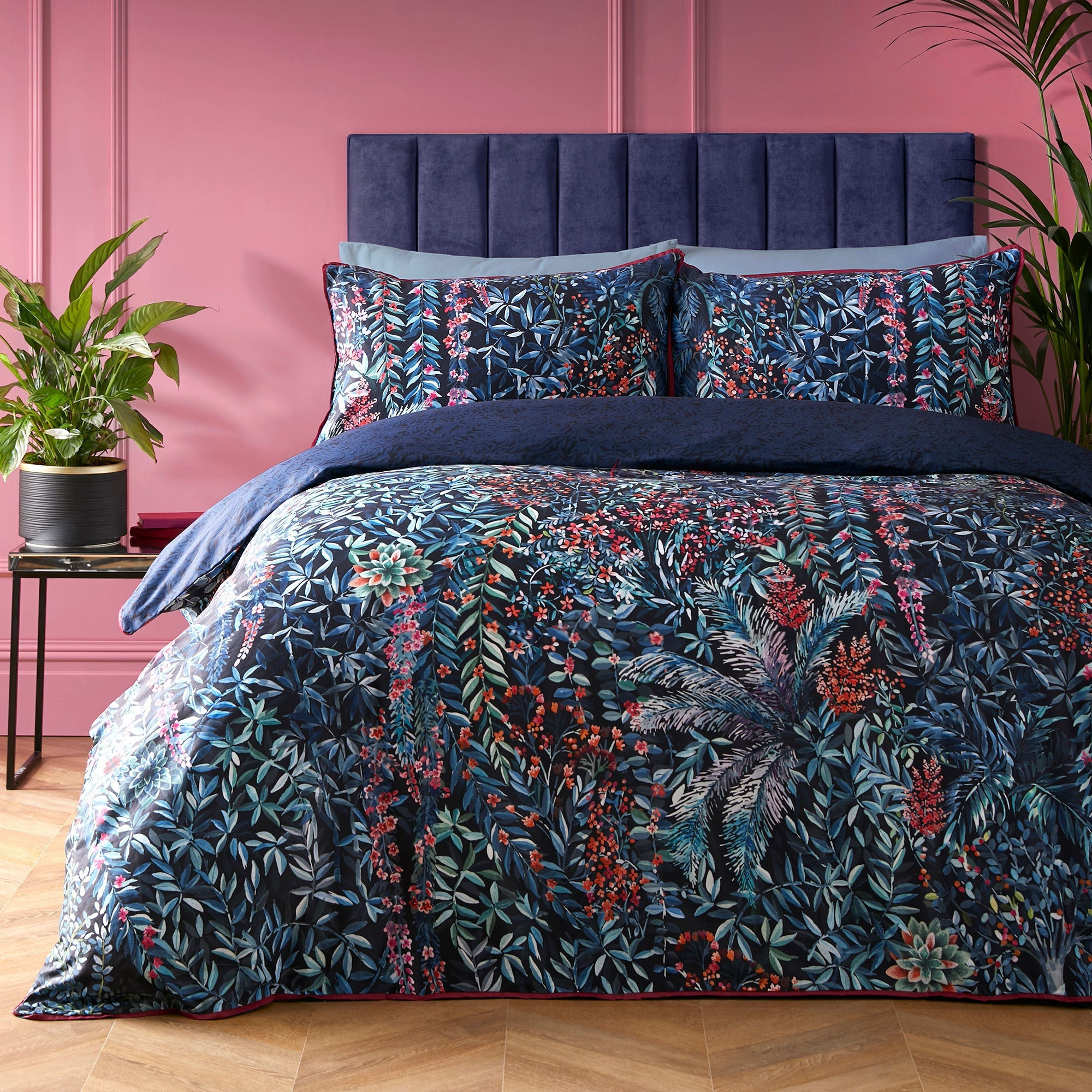 Soiree - Tessa - Duvet Cover Set - Navy - Double