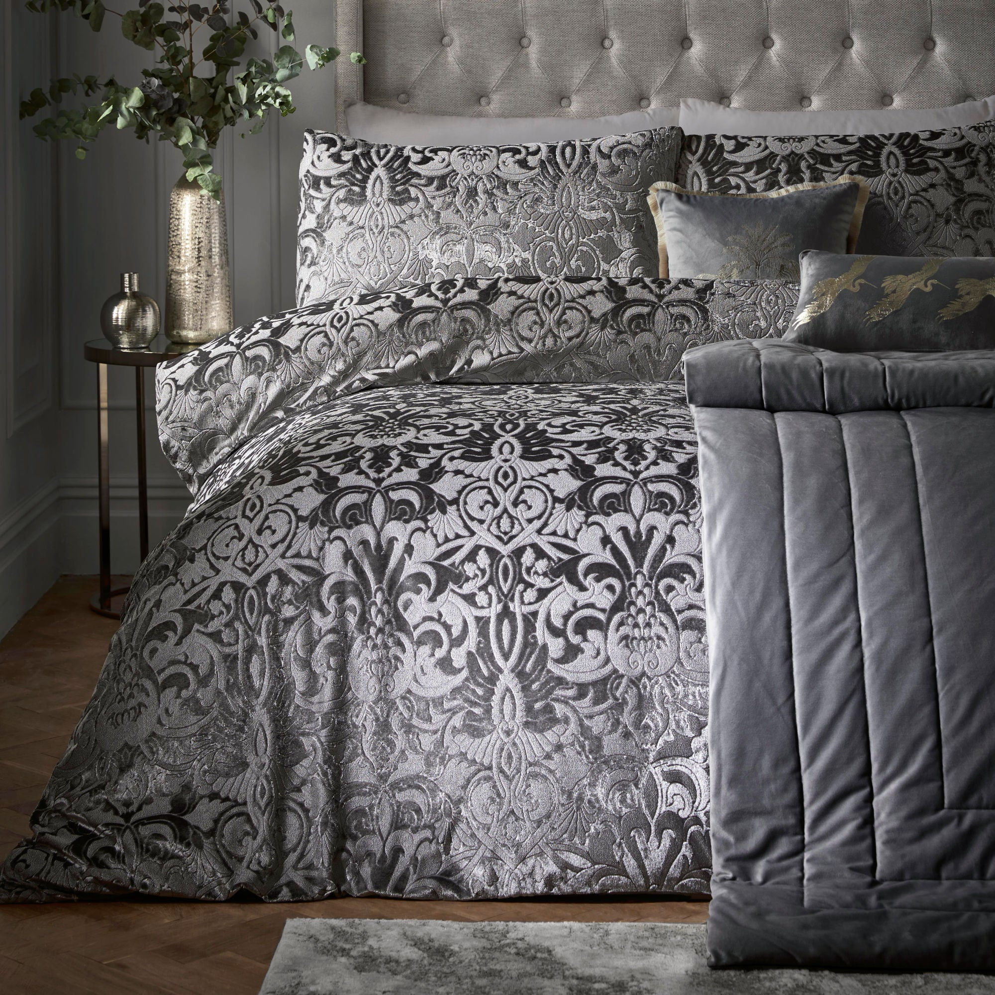 Laurence Llewelyn-Bowen - Firenza - Duvet Cover Set - Slate - Double