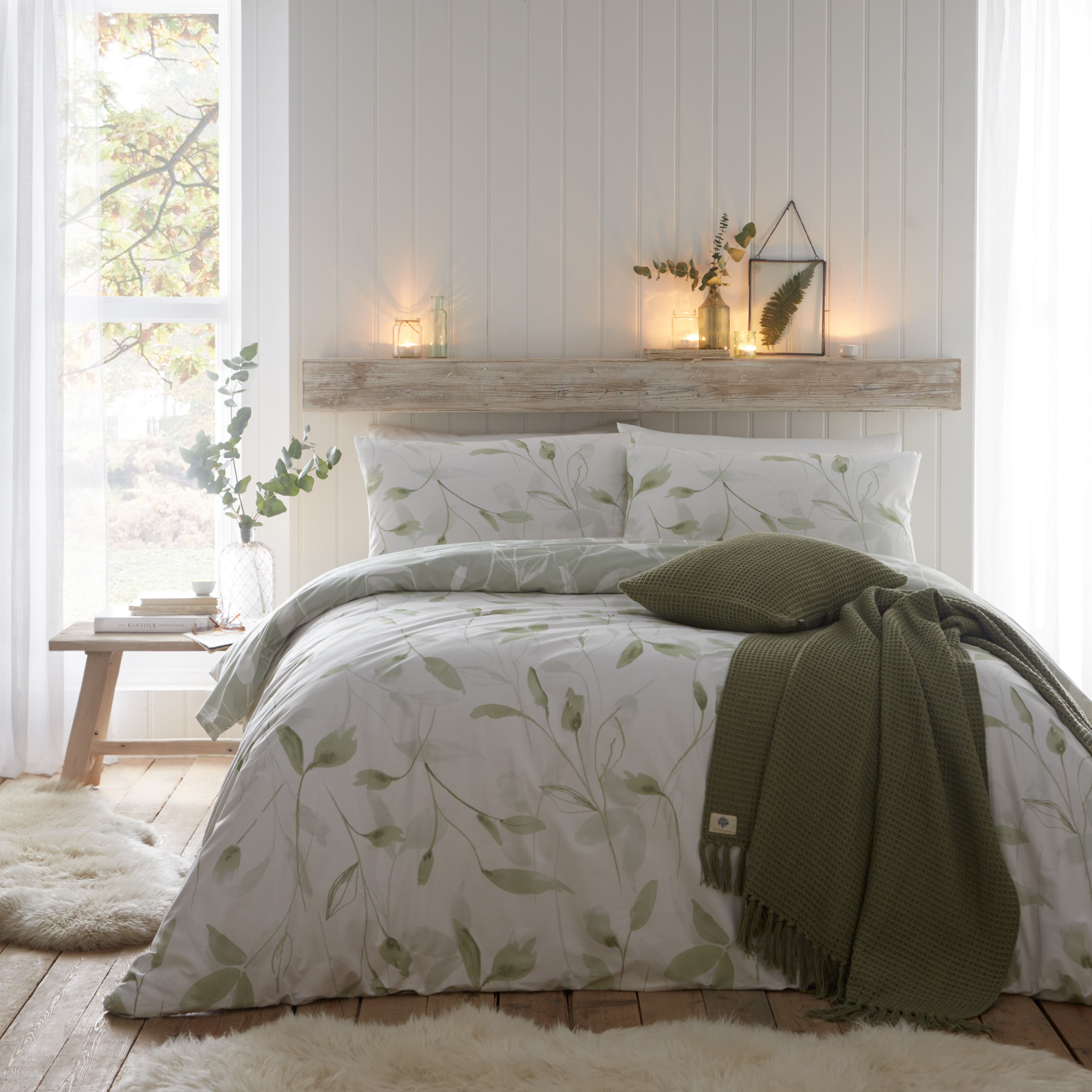 Drift - Eliza - Duvet Cover Set - Green - Single