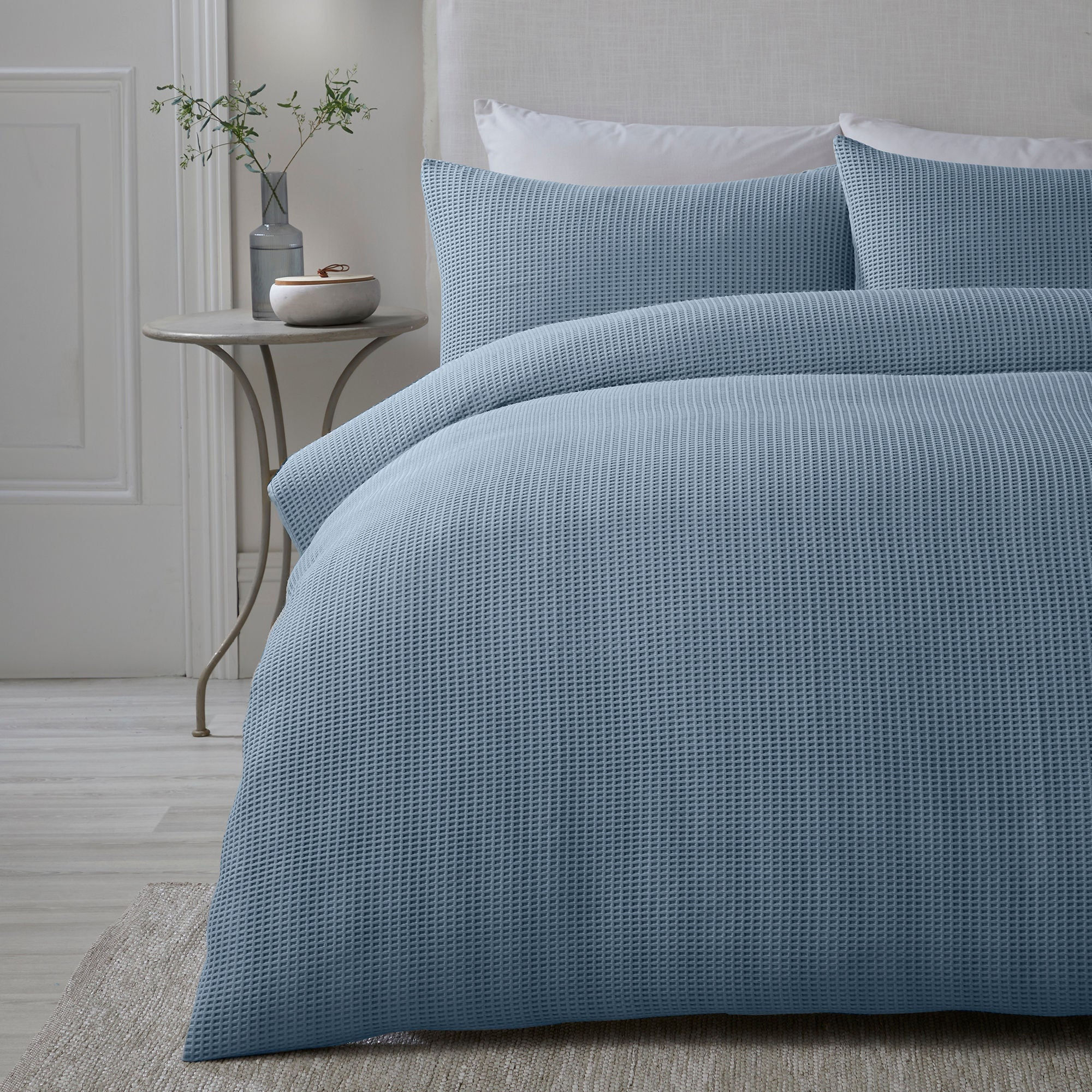 Serene - Lindly - Duvet Cover Set - Blue - Double