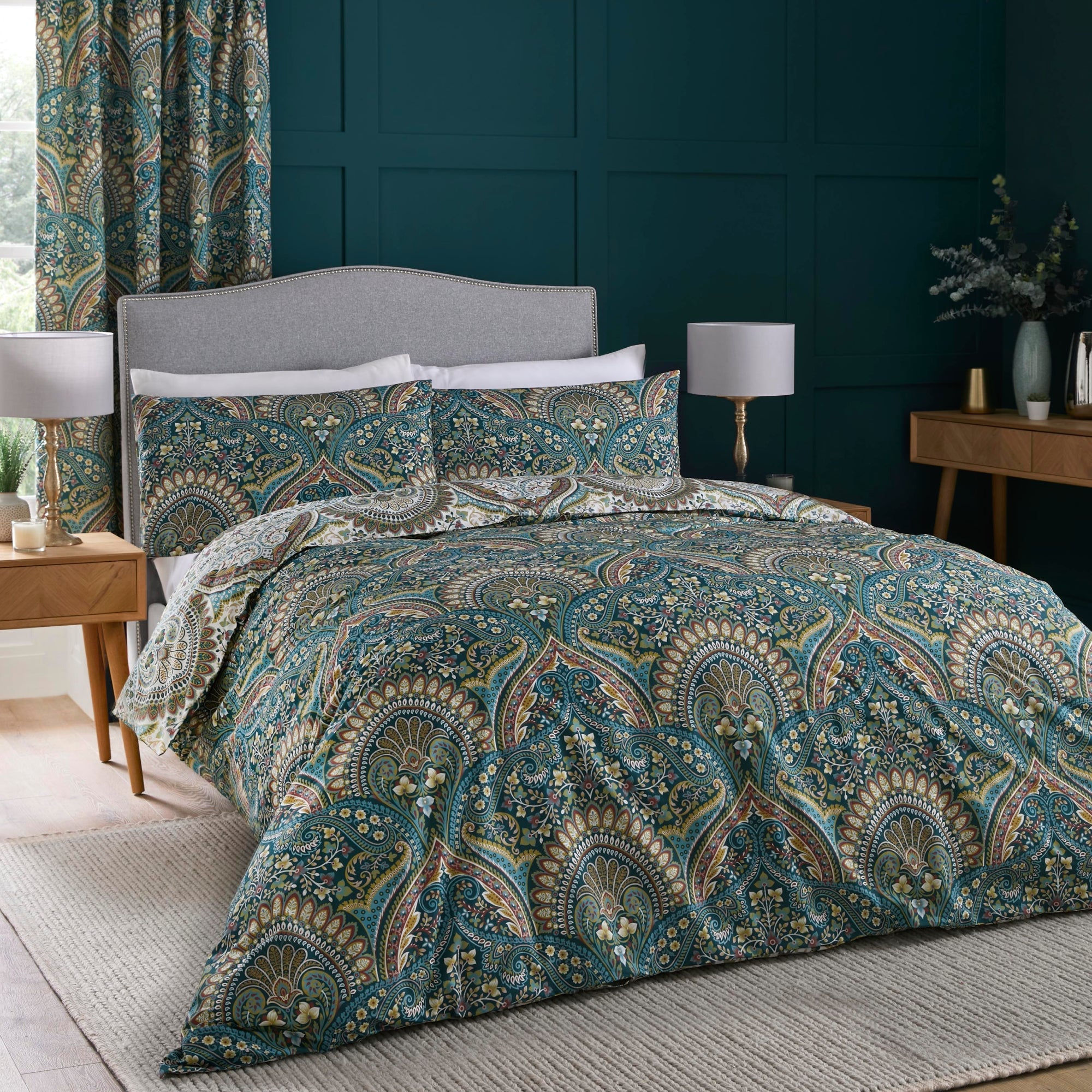 Dreams & Drapes - Palais - Duvet Cover Set - Teal - King
