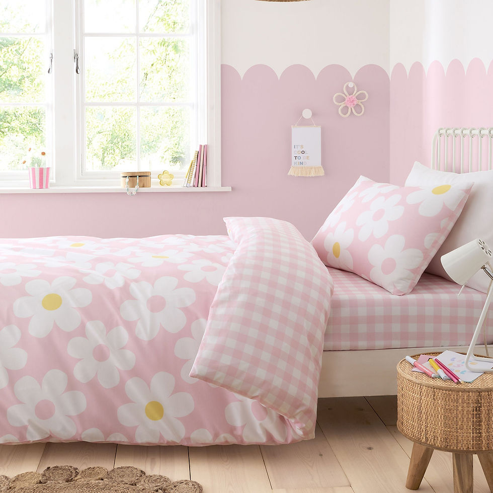 Bedlam - Retro Daisy - Duvet Cover Set - Pink - Single