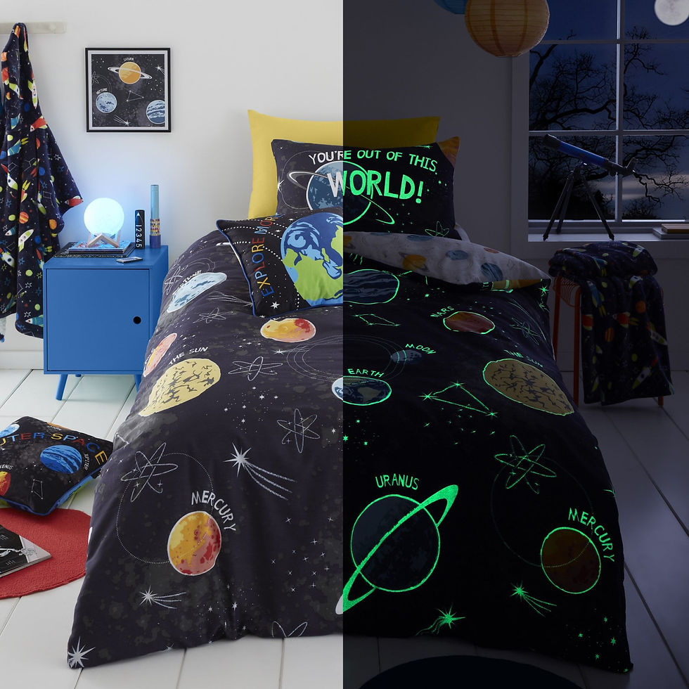 Bedlam - Outer Space - Duvet Cover Set - Black - Single
