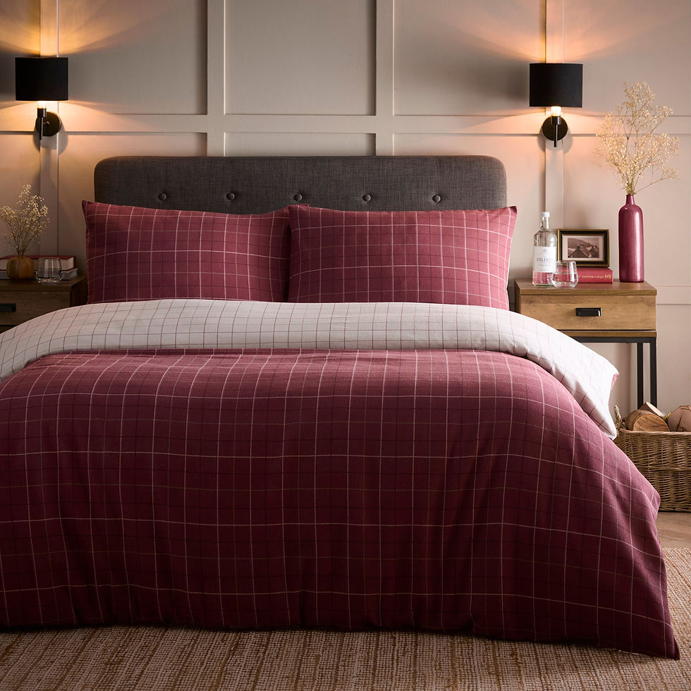 Dreams & Drapes - Wynn - Duvet Cover Set - Burgundy - Single