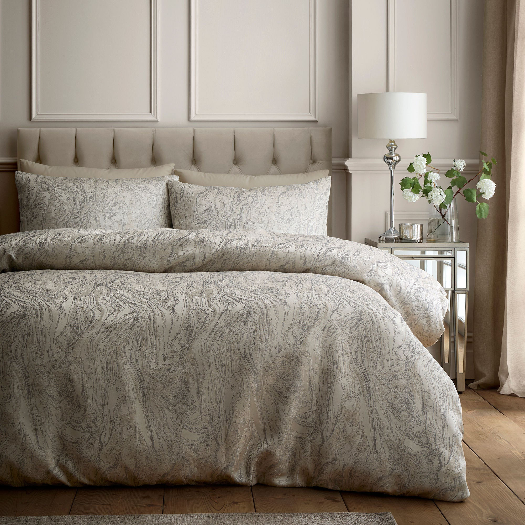 Soiree - Marble Jacquard - Duvet Cover Set - Natural