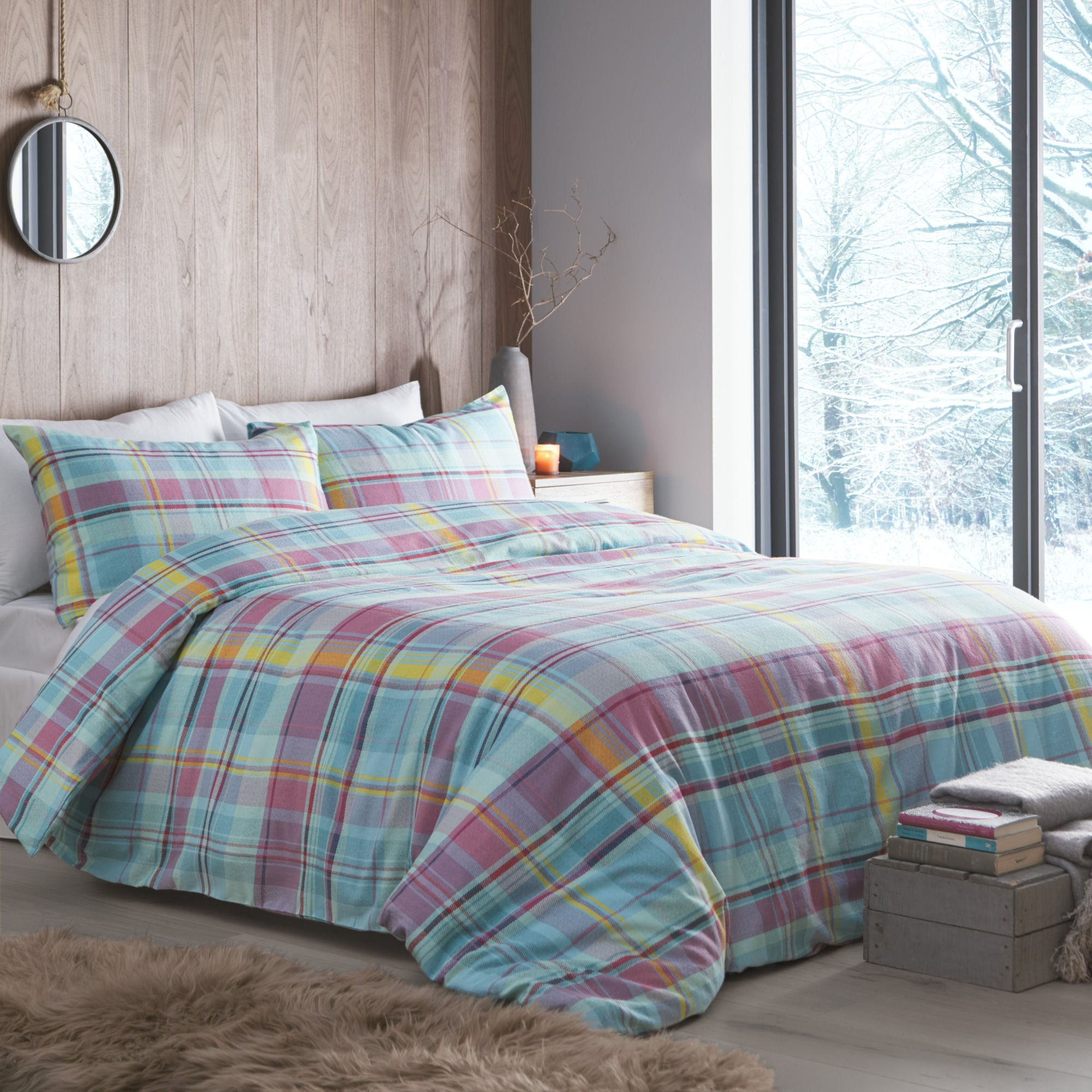 Appletree - Applecross Check - Duvet Cover Set - Multi - Double