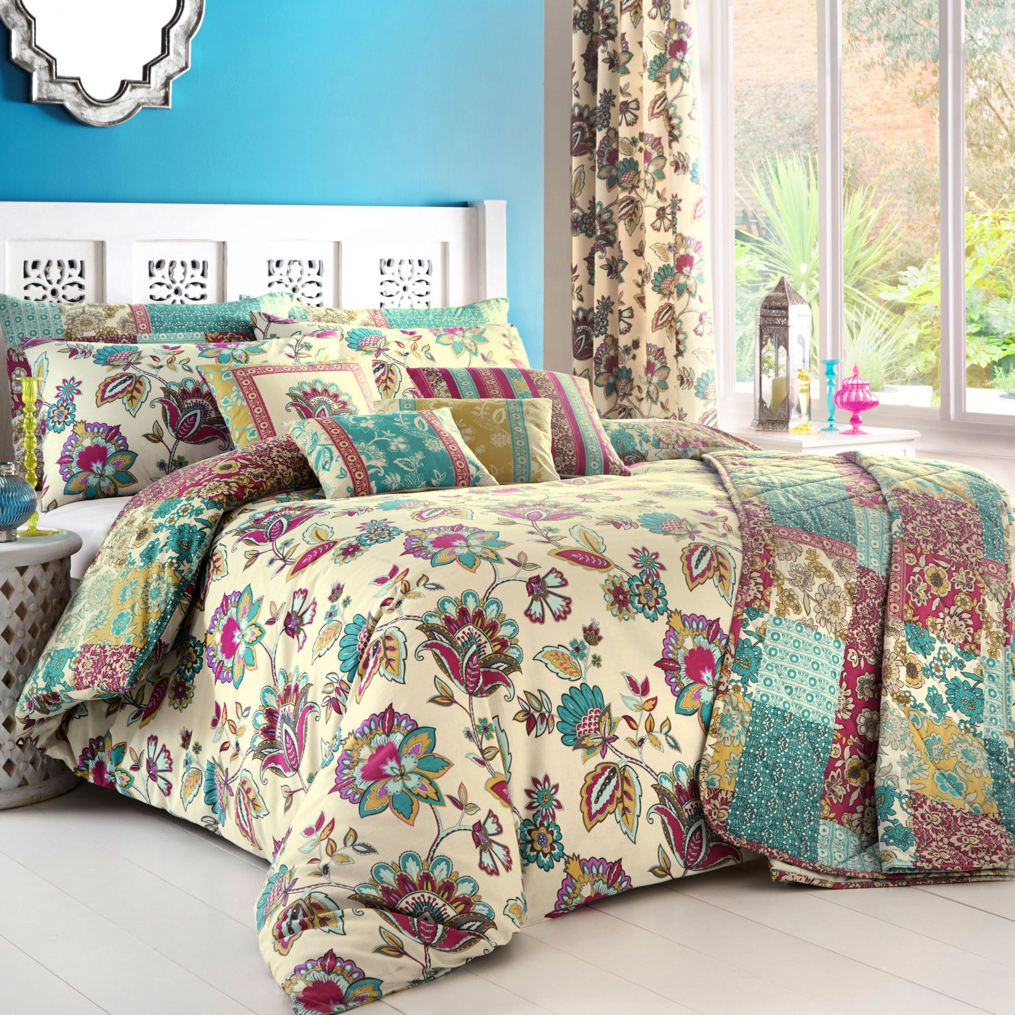 Dreams & Drapes - Marinelli - Duvet Cover Set - Teal - King