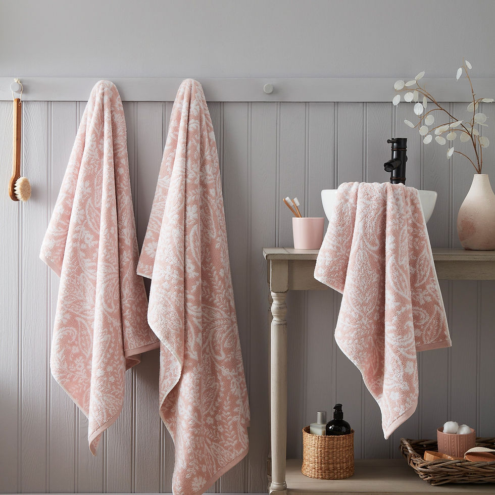 D & D - Aveline - Bath Sheets - Soft Pink - 90x150 cm