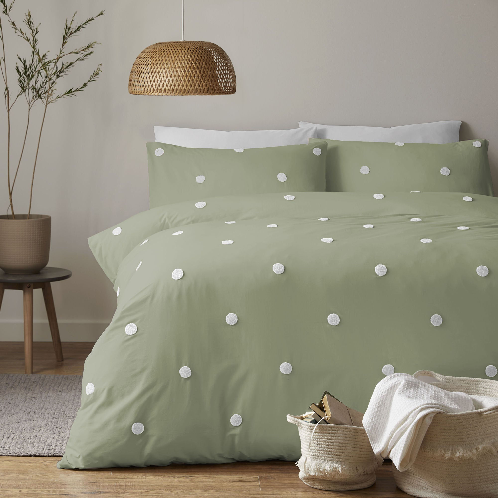 Appletree - Dot Garden - Duvet Cover Set - Sage