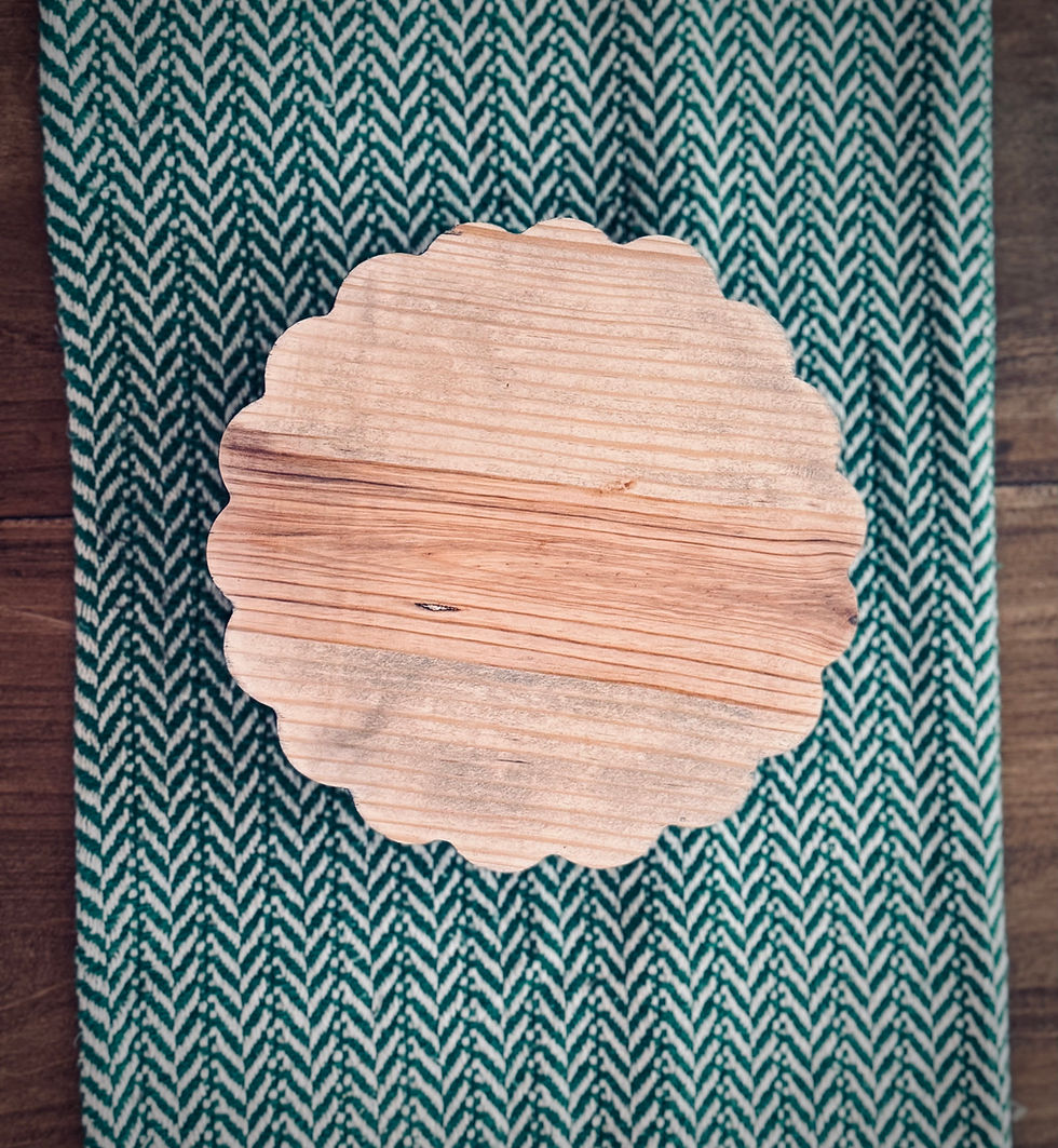 handcrafted wood pedestal riser